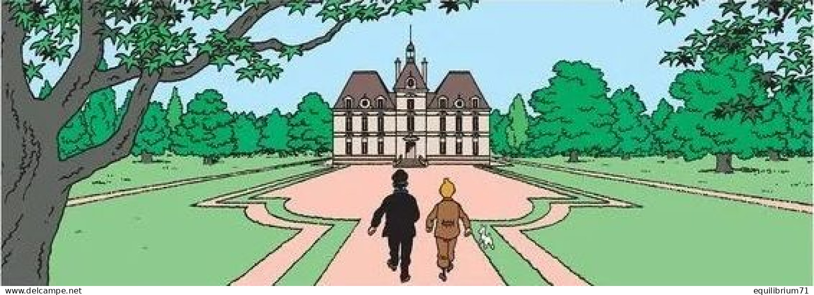 Double Carte Pliante/Dubbele Vouwkaart** - Château De / Kasteel Van / Schloss Von - Cheverny Ou Moulinsart - EMBALLÉE - Philabédés (comics)