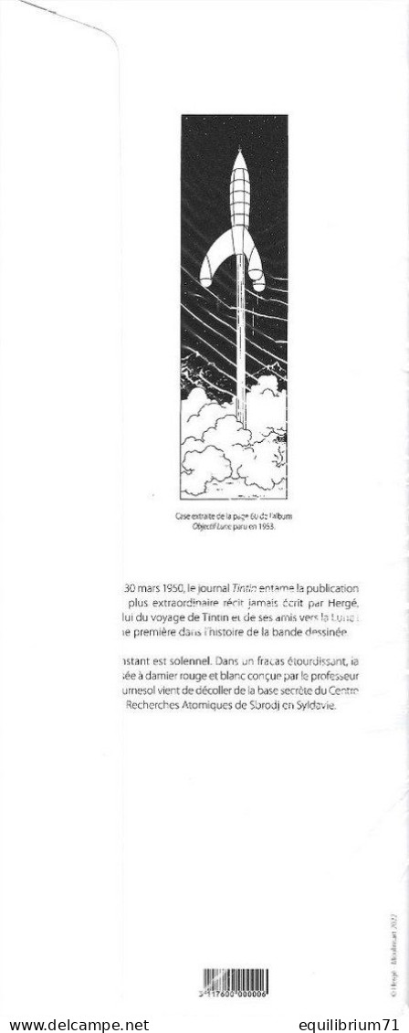 Double Carte Pliante/Dubbele Vouwkaart** - Kuifje/Tintin - Milou/Bobbie - Fusée/Raket/Rakete/Rocket - RARE - EMBALLÉE - Philabédés (comics)