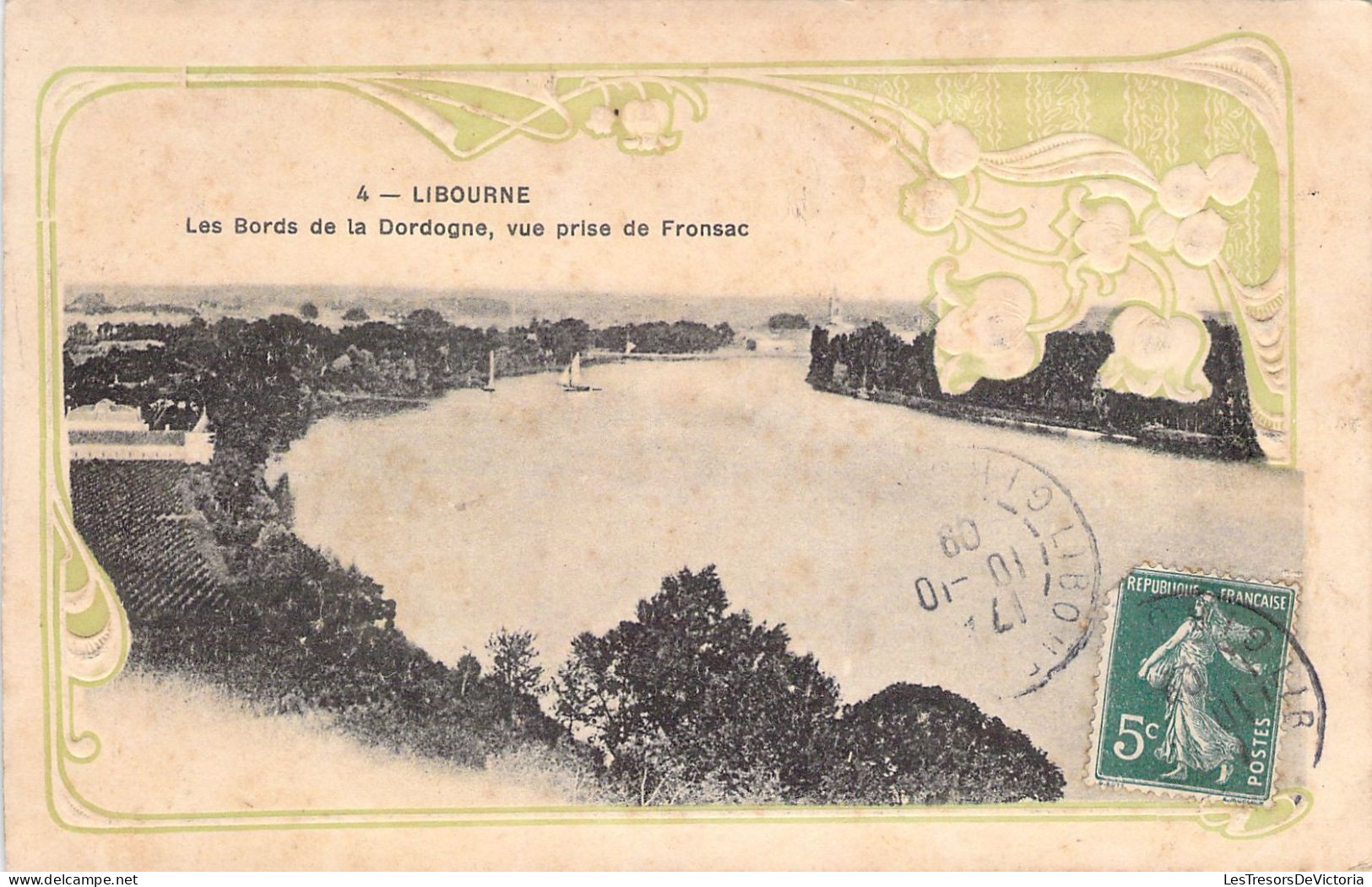FRANCE - 33 - LIBOURNE - Les Bords De La Dordogne - Vue Prise De Fronsac - Carte Postale Ancienne - Libourne