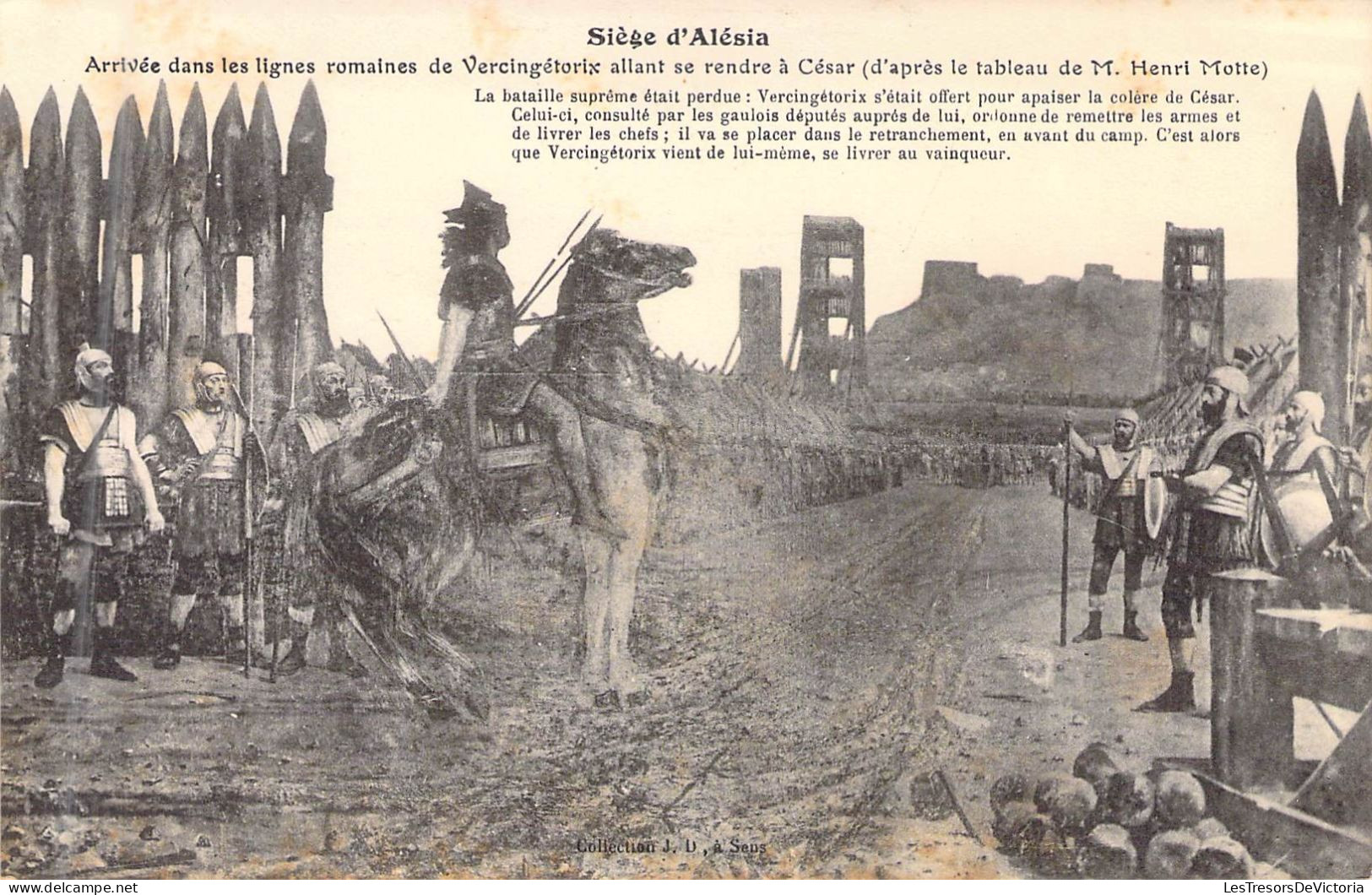 GUERRES - AUTRES - Siège D'Alésia - Arrivée Dans Les Lignes Romaines De Vercingétorix Allant... - Carte Postale Ancienne - Andere Oorlogen