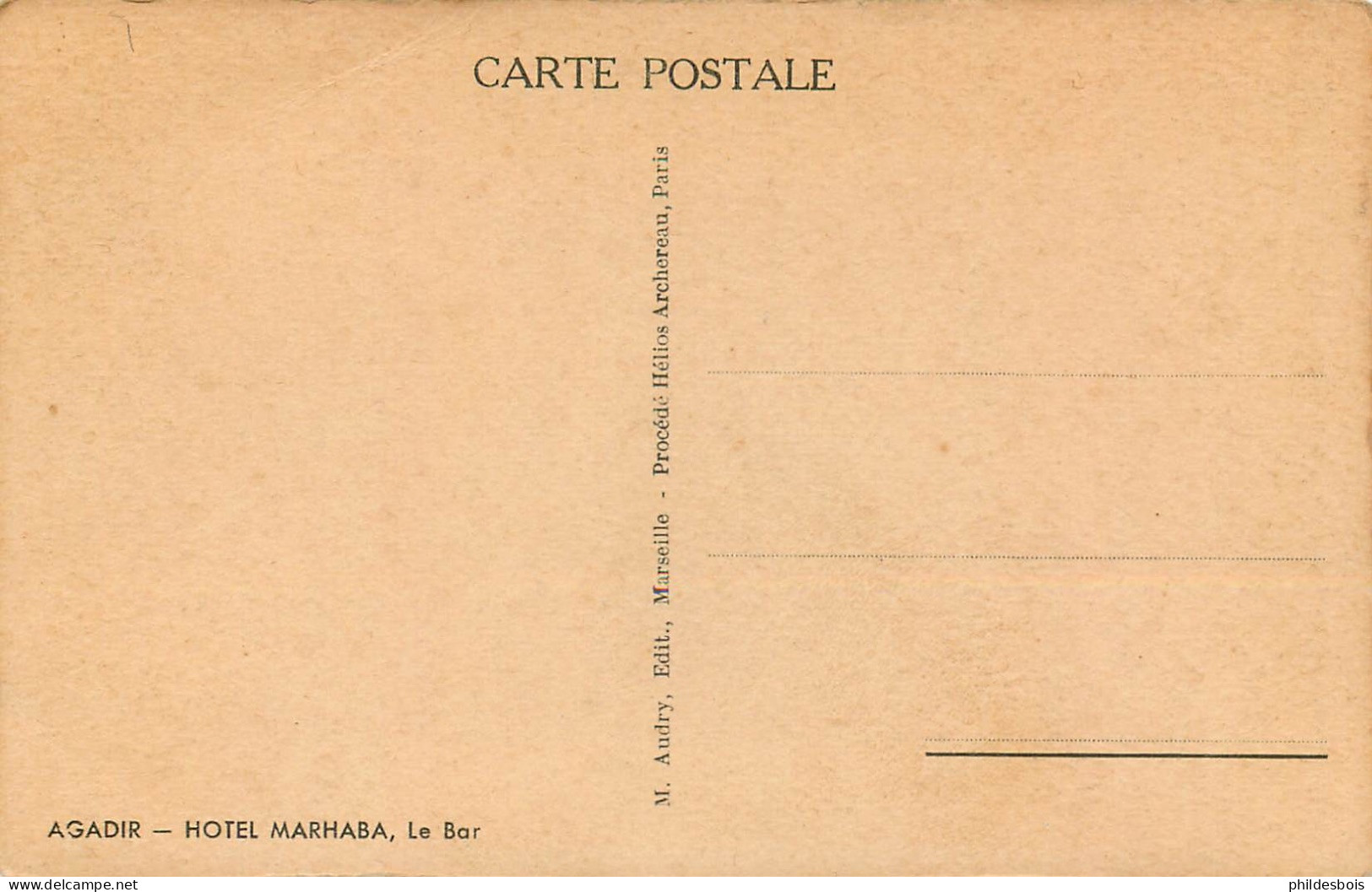 MAROC  AGADIR  ( Lot 2 Cartes Postales )  Hotel MARHABA  Le Bar Et La Terrasse - Agadir