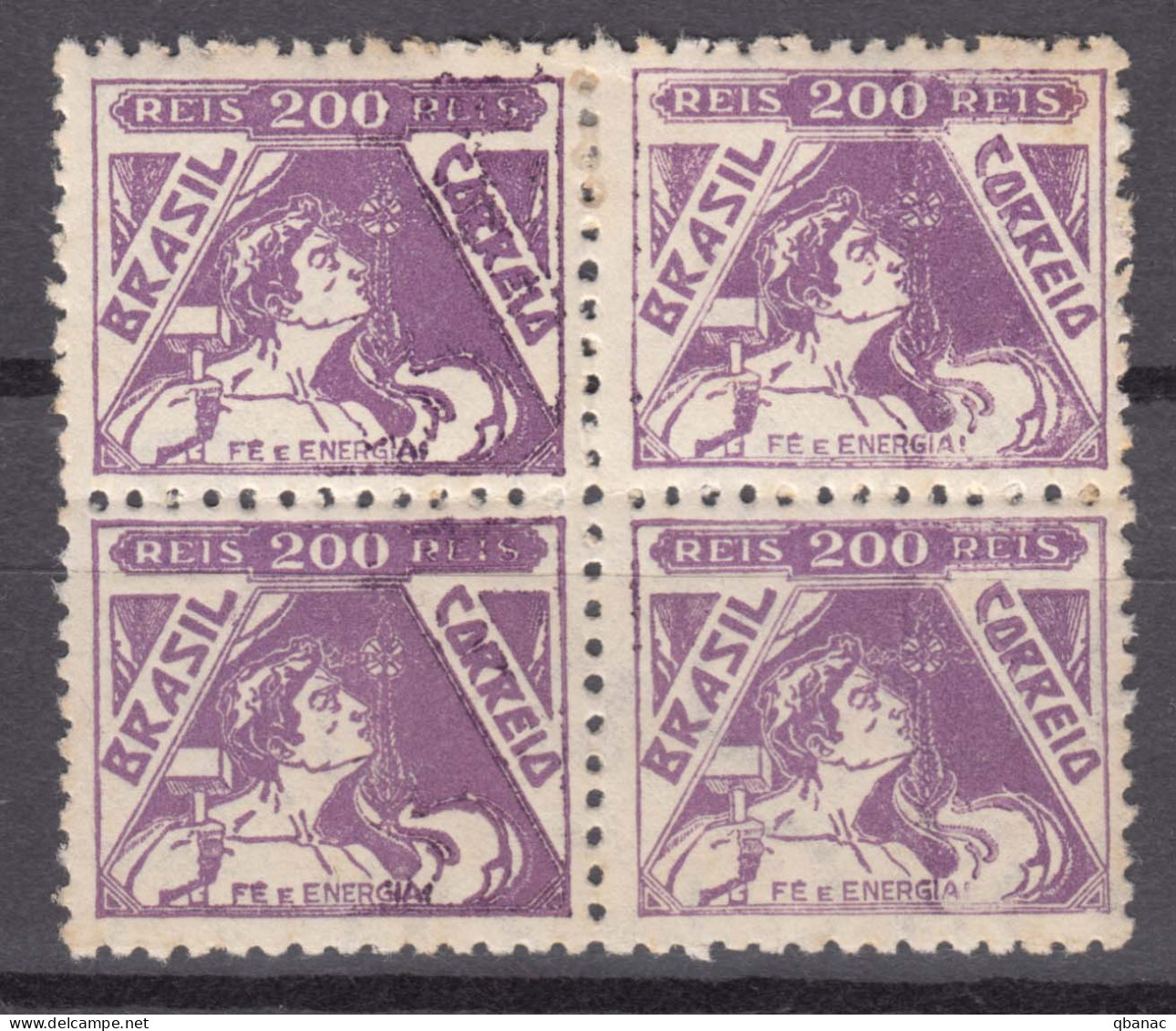 Brazil Brasil 1933 Mi#397 Mint Hinged Piece Of 4 - Ungebraucht