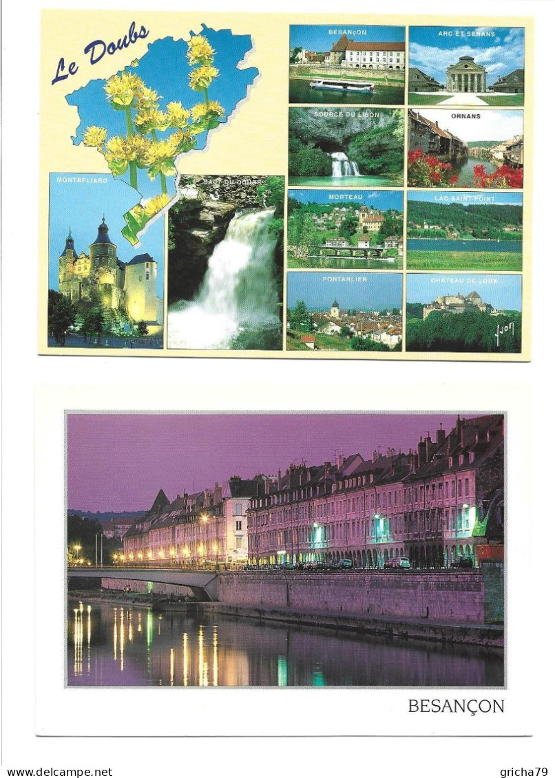 LOT DE CARTES POSTALES MODERNES - 8 CARTES FRANCHE COMTE - Franche-Comté