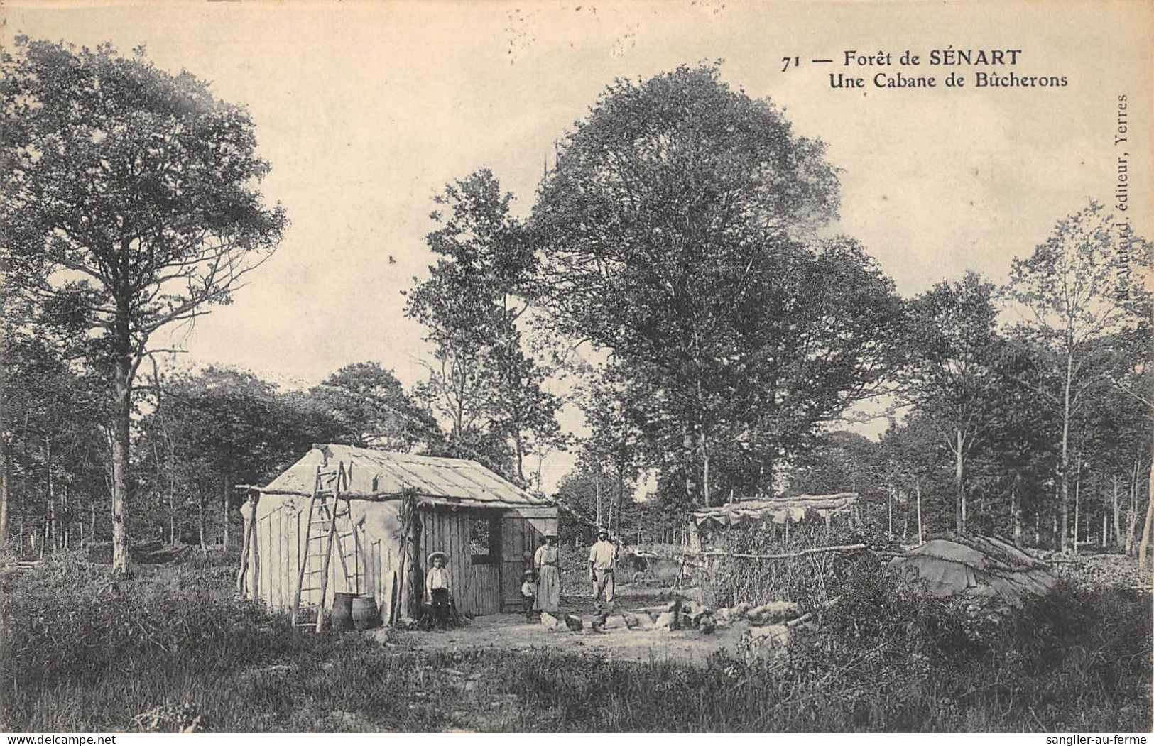 CPA 91 FORET DE SENART / UNE CABANE DE BUCHERONS / METIER - Sénart