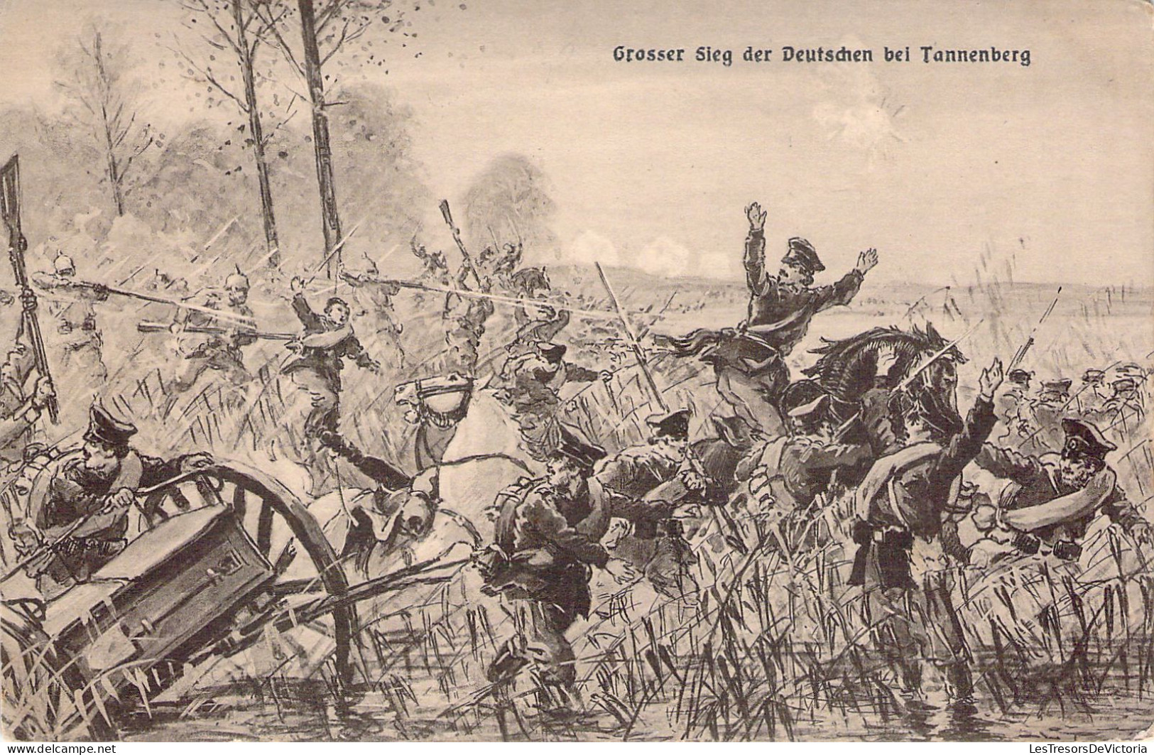 MILITARIA - Illustration Guerre - Grosser Sieg Deutschen Bei Tannenberg - Carte Postale Ancienne - Altre Guerre