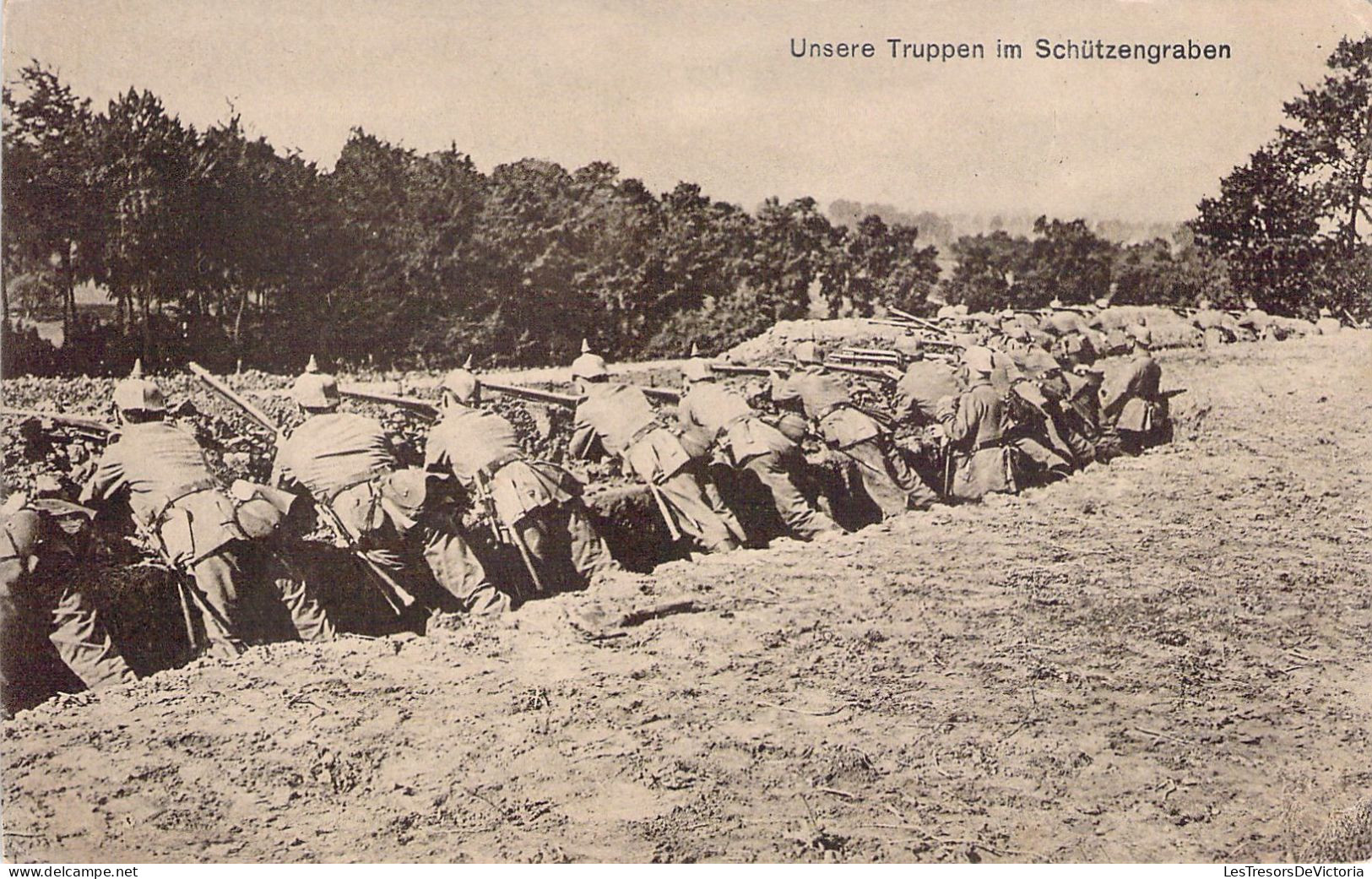 MILITARIA - MANOEUVRE - Unsere Truppen Im Schützengraben - Carte Postale Ancienne - Manoeuvres