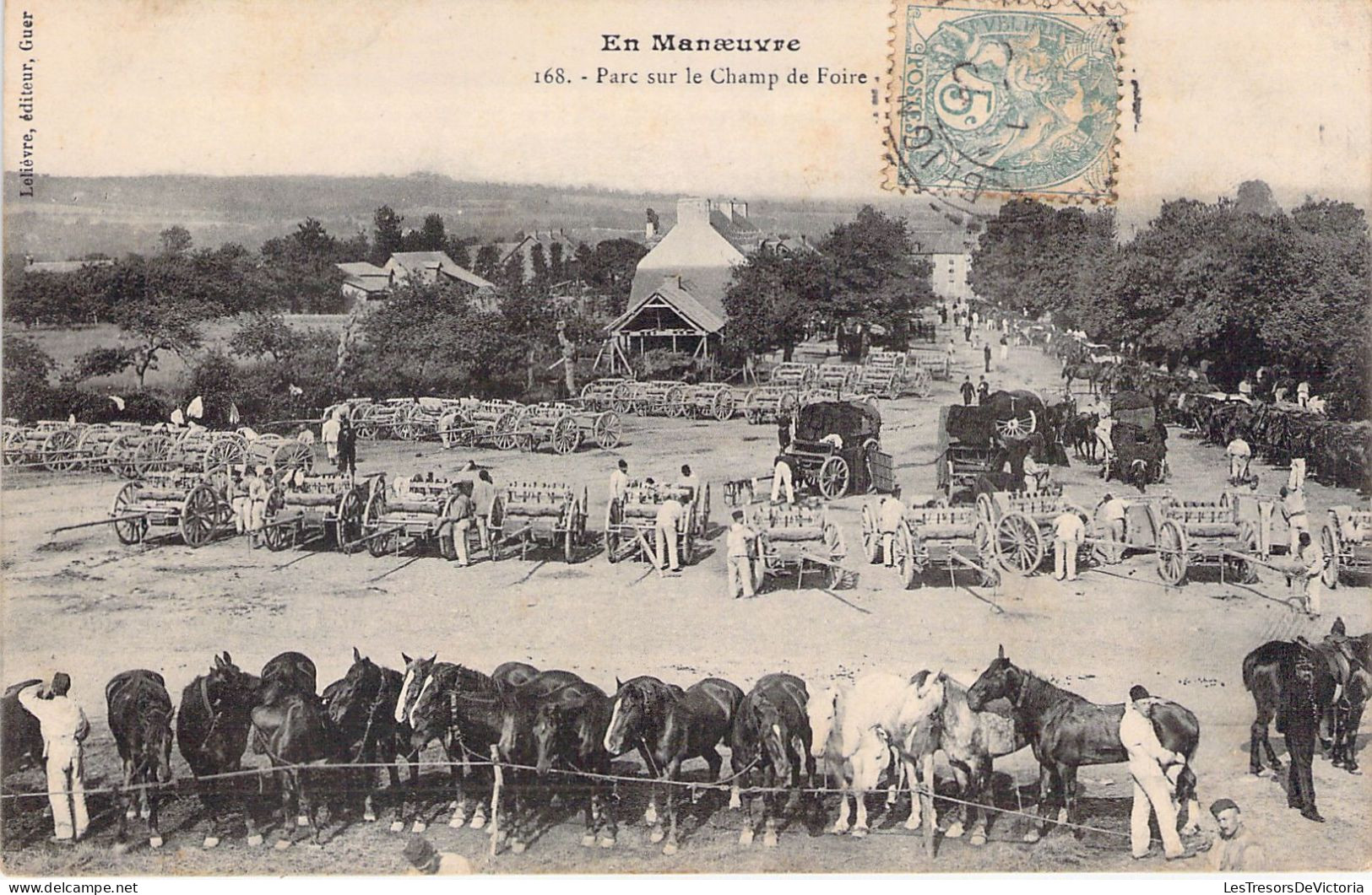 MILITARIA - MANOEUVRE - Parc Sur Le Champ De Foire - Carte Postale Ancienne - Manöver