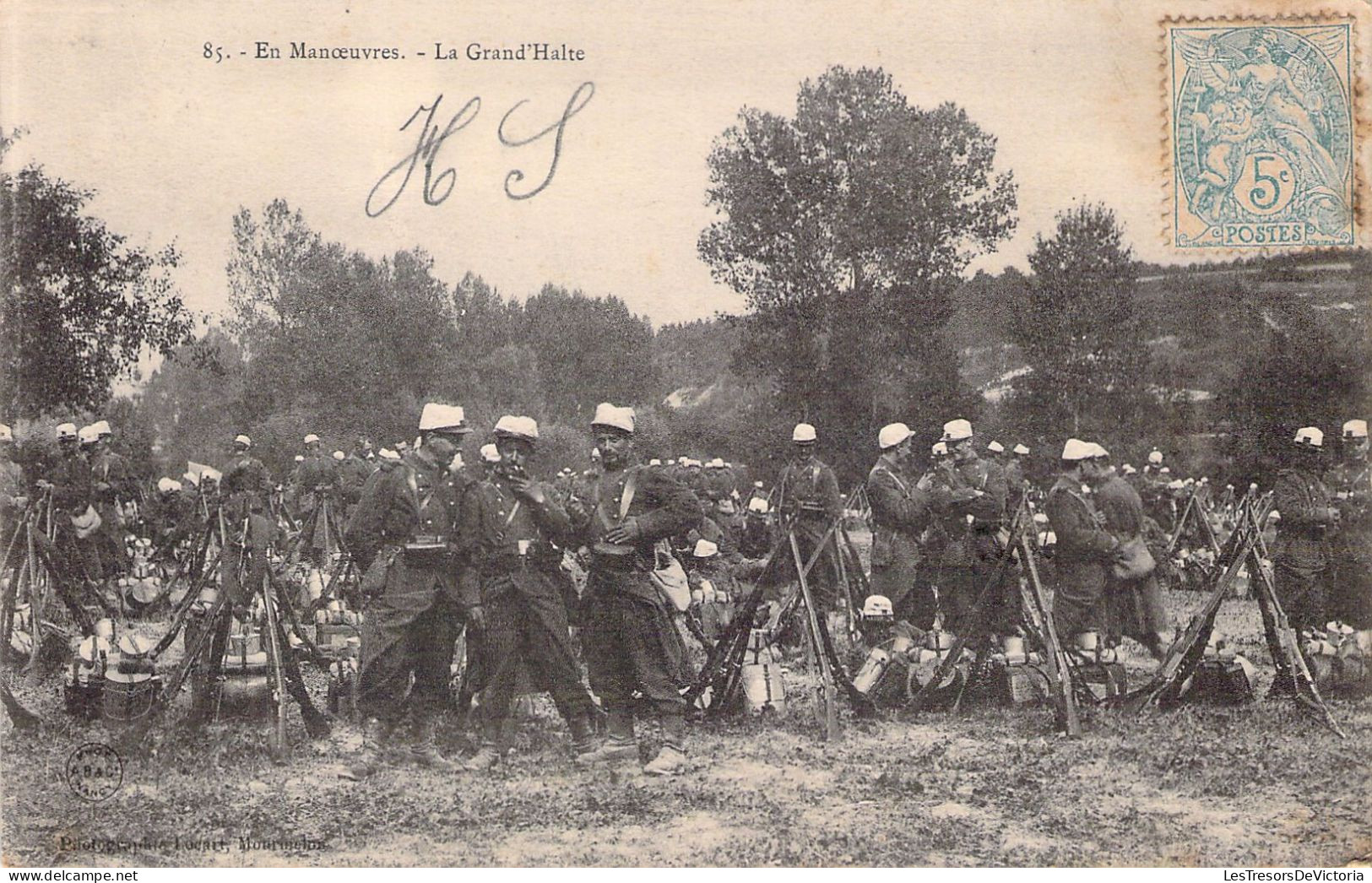 MILITARIA - MANOEUVRE - La Grand'Halte - Carte Postale Ancienne - Manöver