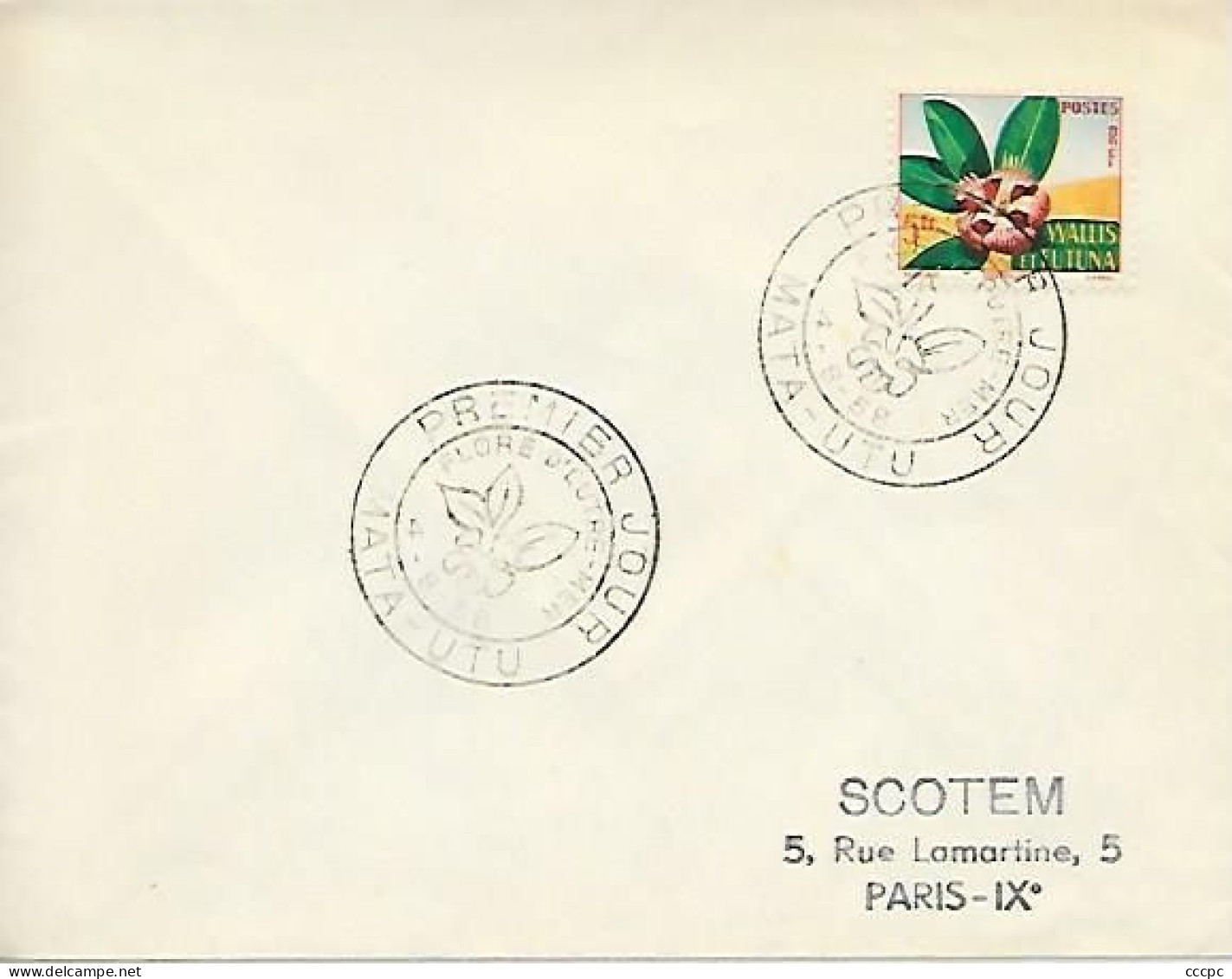 Wallis & Futuna FDC Flore D'Outremer Mata-Utu 4 Août 1958 - Cartas & Documentos