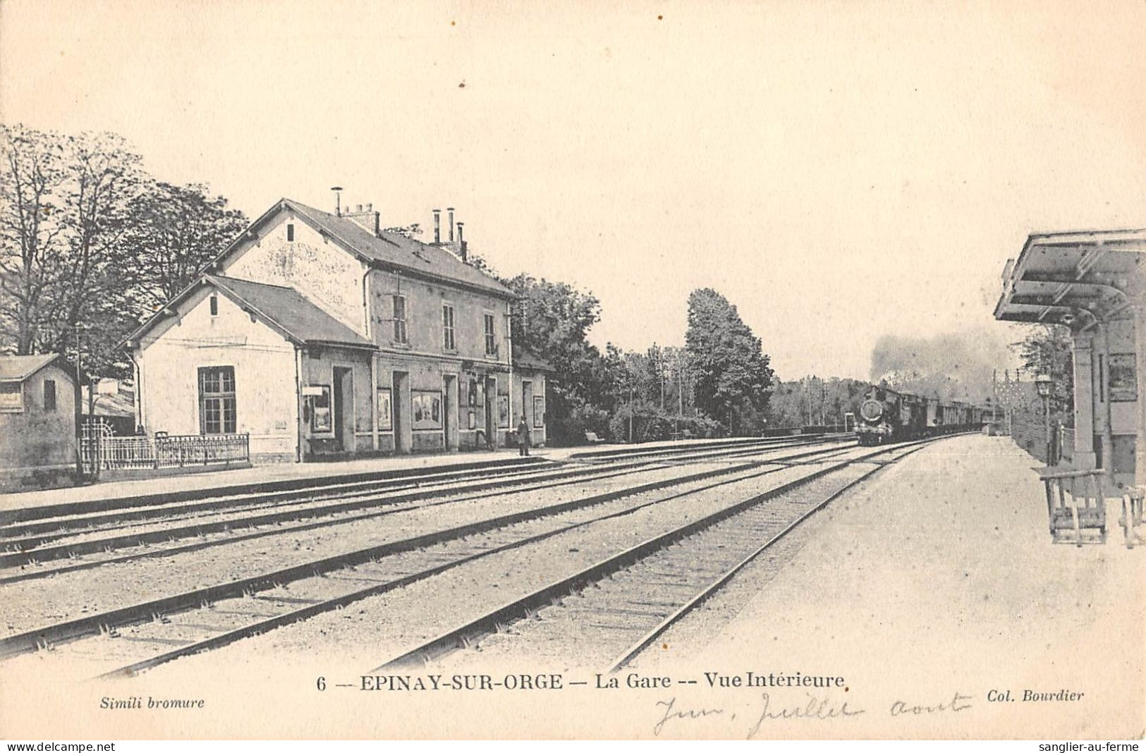 CPA 91 EPINAY SUR ORGE / LA GARE / VUE INTERIEURE / TRAIN - Epinay-sur-Orge