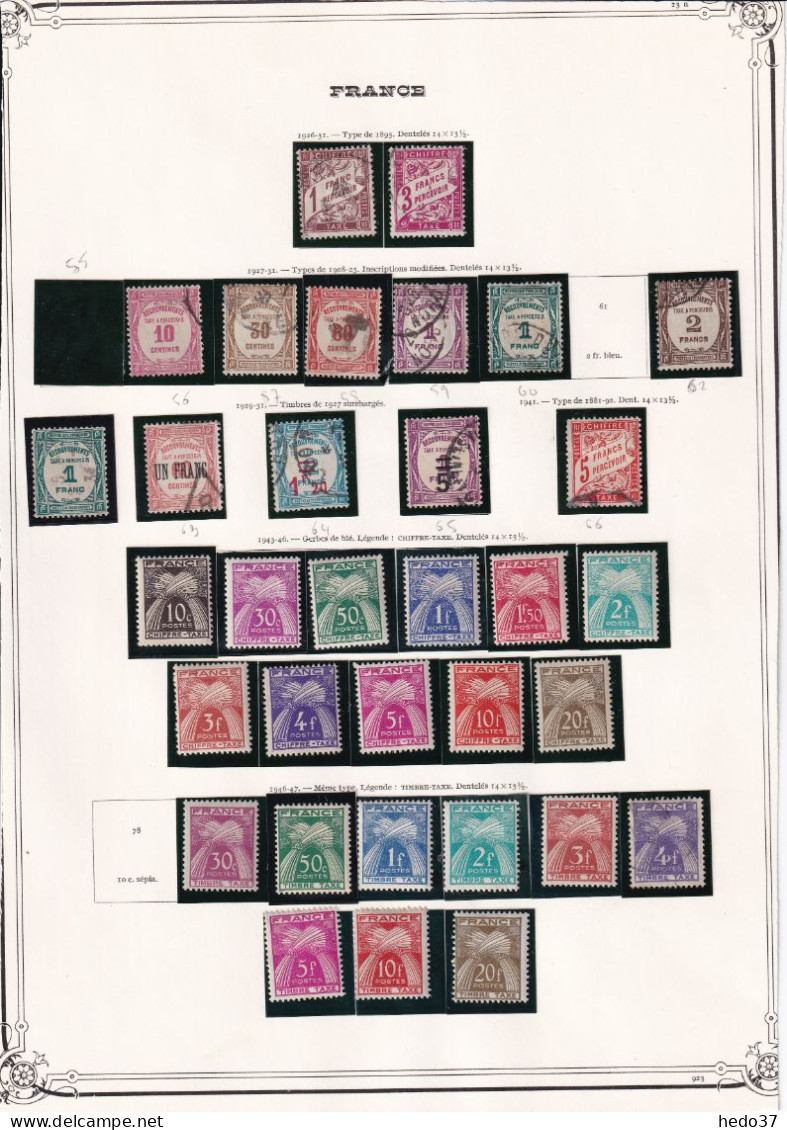 France Collection Timbres Taxes - B/TB - Sonstige & Ohne Zuordnung