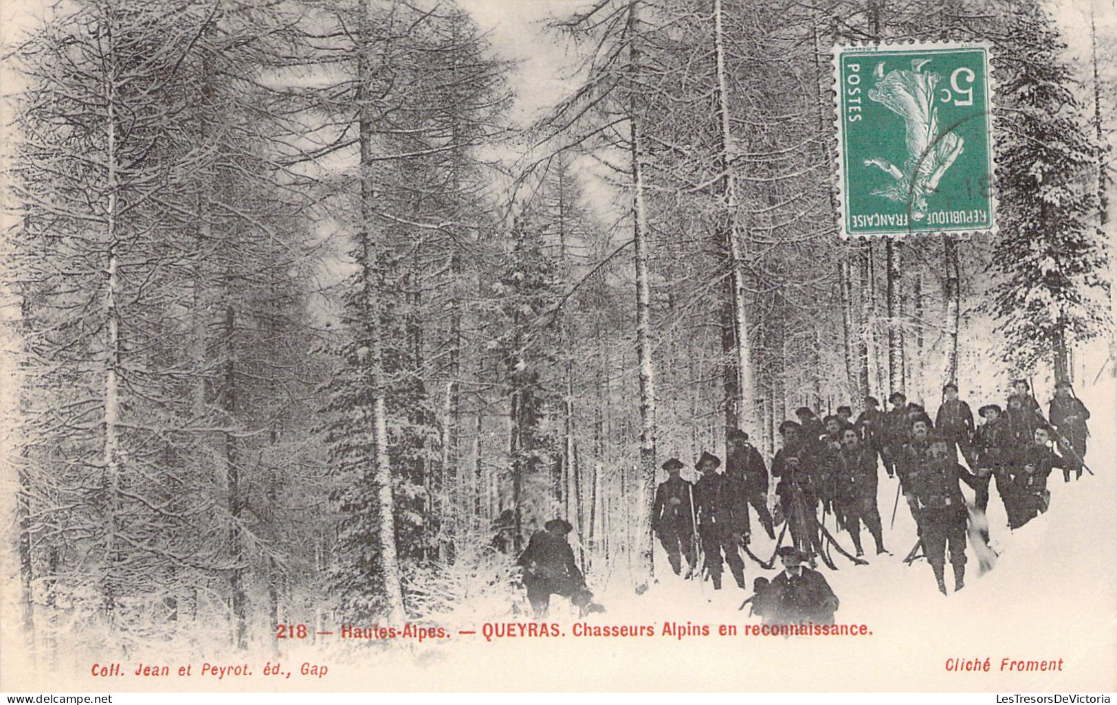 MILITARIA - MANOEUVRE - Chasseurs Alpins En Reconnaissance à Queyras - Carte Postale Ancienne - Manöver