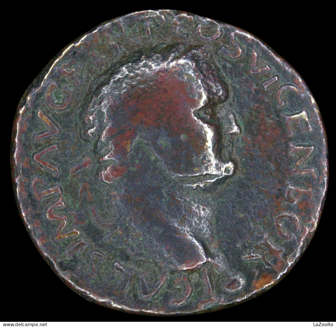 LaZooRo: Roman Empire - AE As Of Titus As Caesar (79 - 81 AD), SC, Spes, Neck Cut - La Dinastia Flavia (69 / 96)