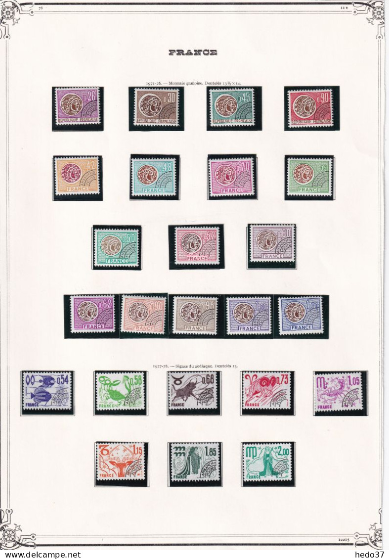 France Collection Timbres Préoblitérés - B/TB - Sonstige & Ohne Zuordnung