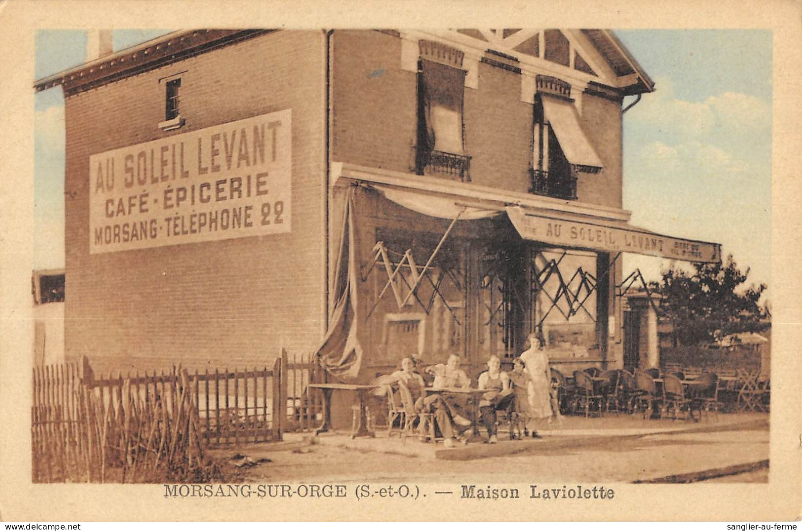 CPA 91 MORSANG SUR ORGE / MAISON LAVIOLETTE / AU SOLEIL LEVANT / CAFE / EPICERIE - Morsang Sur Orge