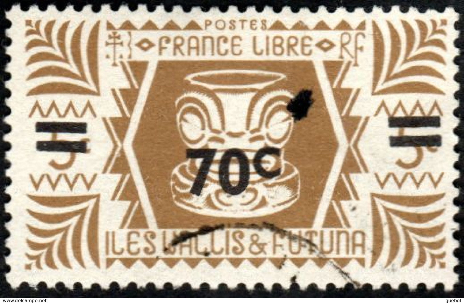 Wallis Et Futuna Obl. N°  150 - Série De Londres. 70c Sur 5c Bistre-brun - Gebraucht