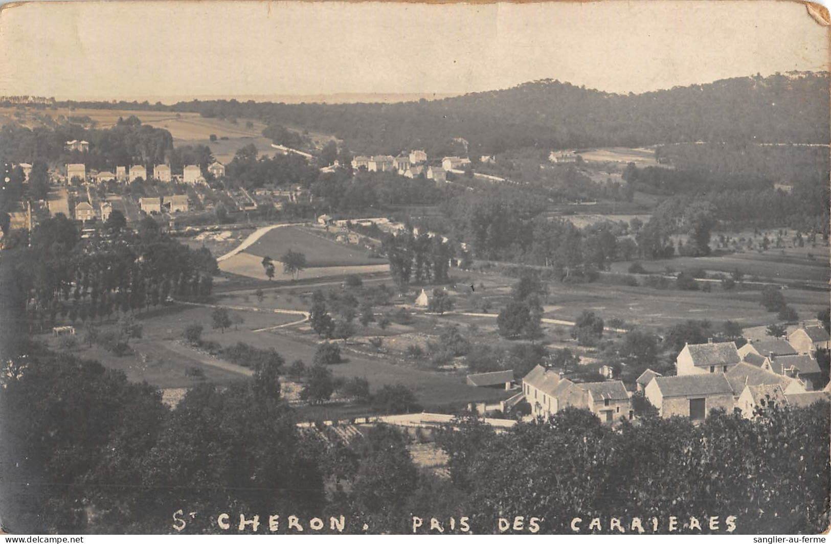 CPA 91 SAINT CHERON / CARTE PHOTO / PRIS DES CARRIERES - Saint Cheron