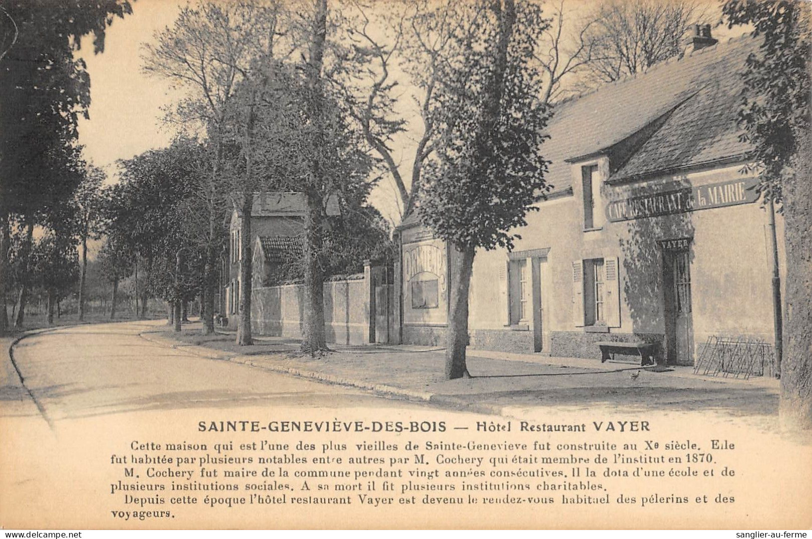 CPA 91 SAINTE GENEVIEVE DES BOIS / HOTEL RESTAURANT VAYER - Sainte Genevieve Des Bois