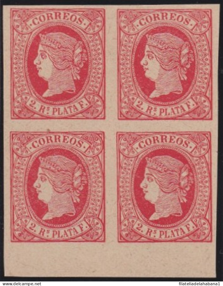 1864-153 CUBA SPAIN ESPAÑA 1864 ISABEL II 2rs  SEGUI FORGERY FALSO PARA ESTUDIO. - Vorphilatelie