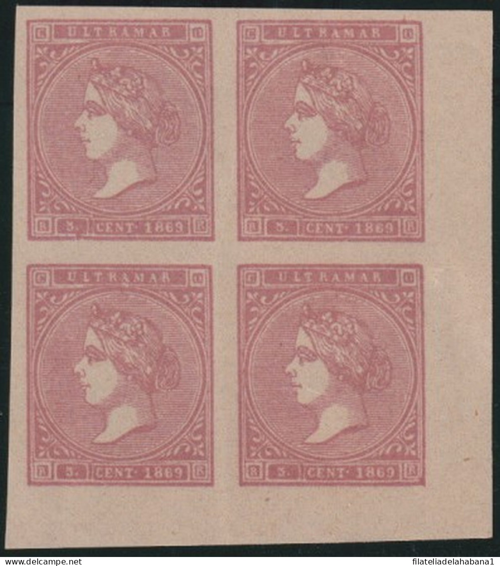 1869-123 CUBA SPAIN ESPAÑA 1869 ISABEL II 5c SEGUI FORGERY FALSO PARA ESTUDIO. - Prephilately