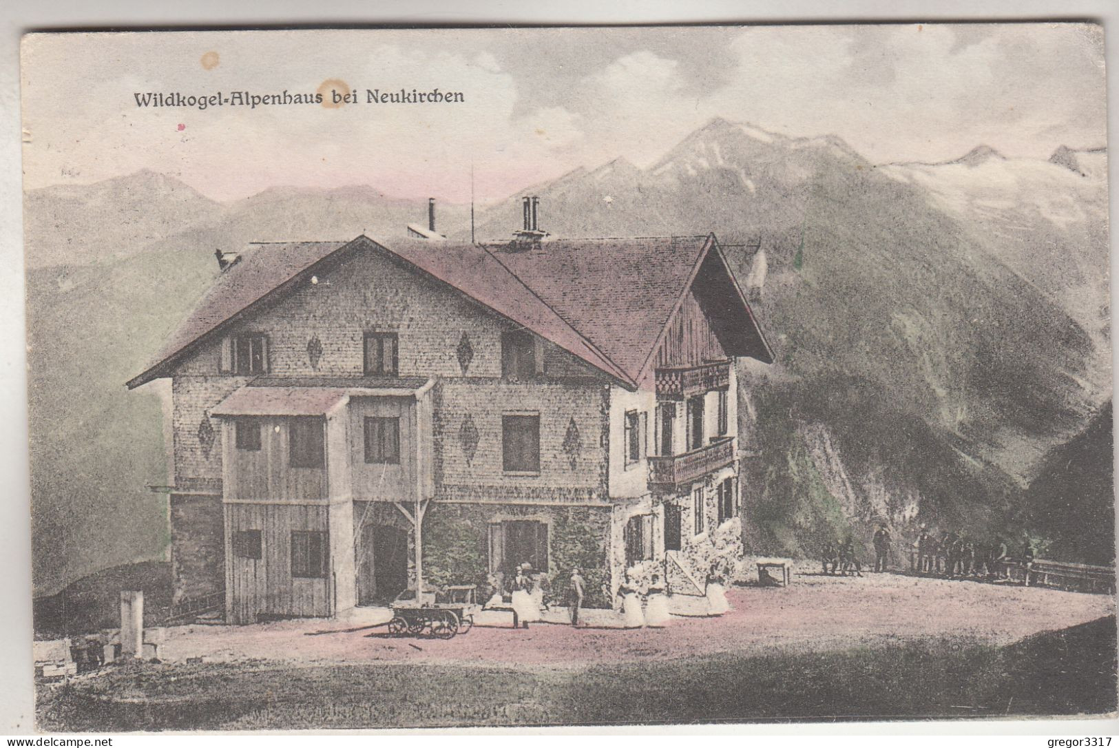 C6073) NEUKIRCHEN - Wildkogel Alpenhaus Bei Neukirchen - Großvenediger - Tolle Colorierte AK 1935 - Neukirchen Am Grossvenediger