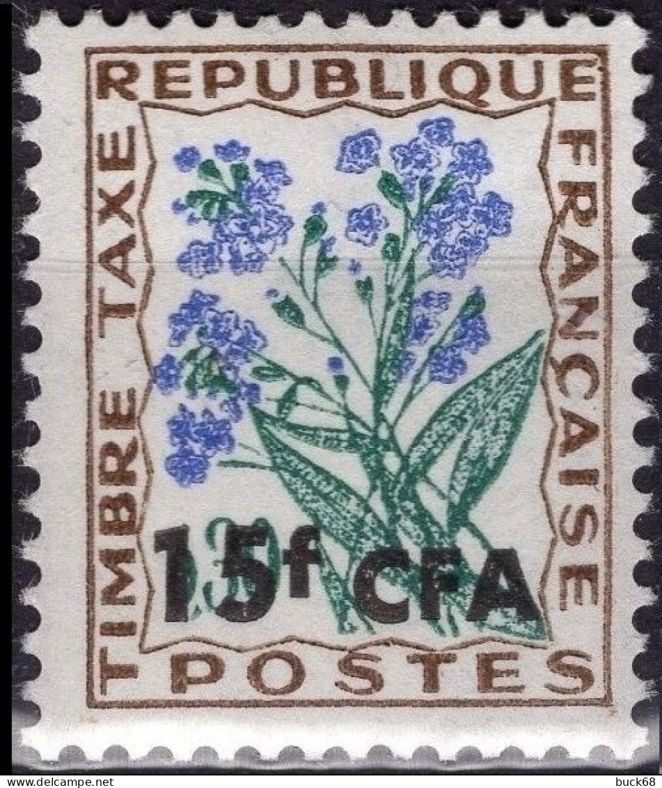 REUNION CFA Taxe 51 ** MNH Fleur Des Champs Myosotis 1964-1965 - Timbres-taxe