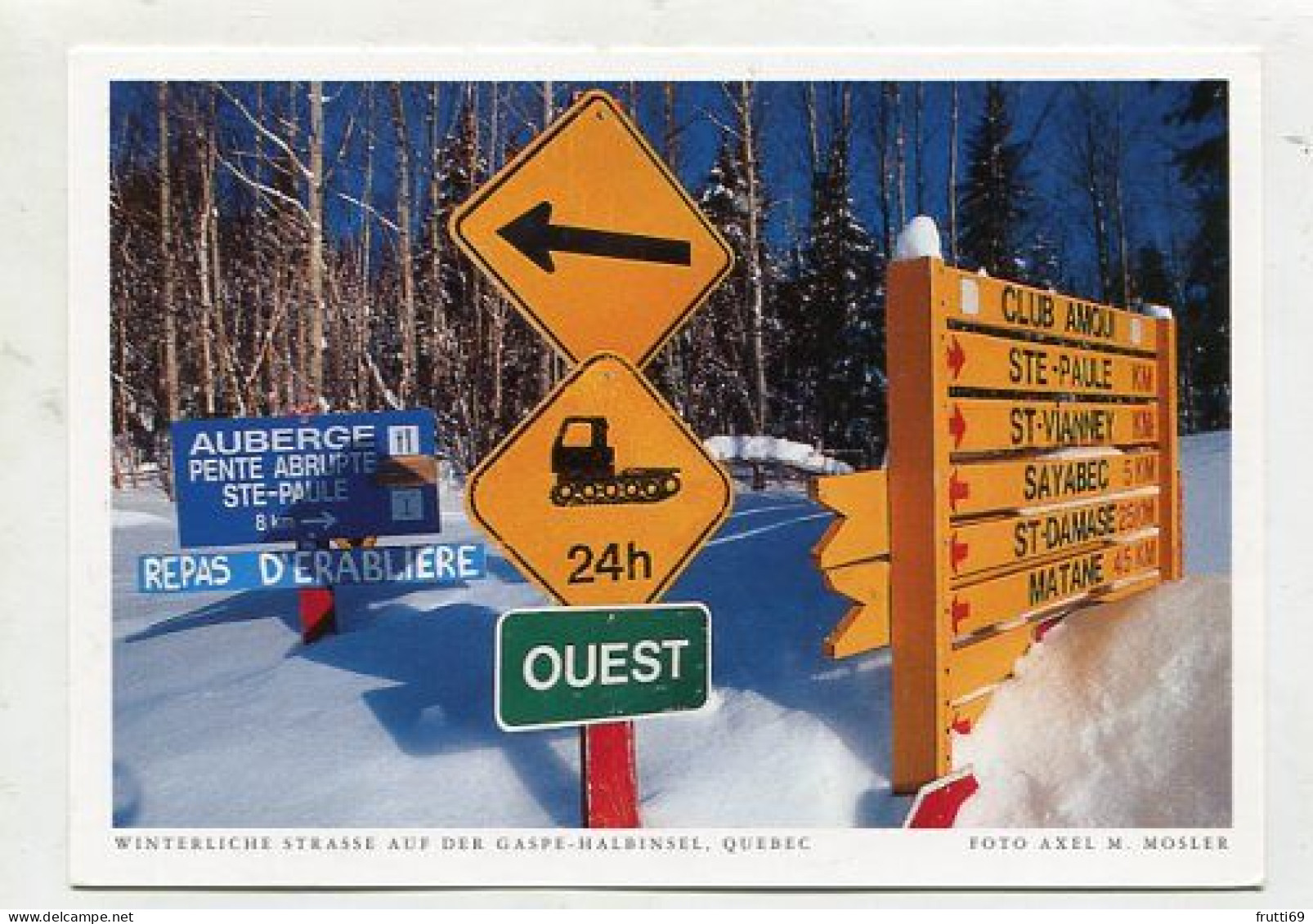 AK 123230 CANADA - Quebec - Winterliche Strasse Auf Der Faspe-Halbinsel - Gaspé
