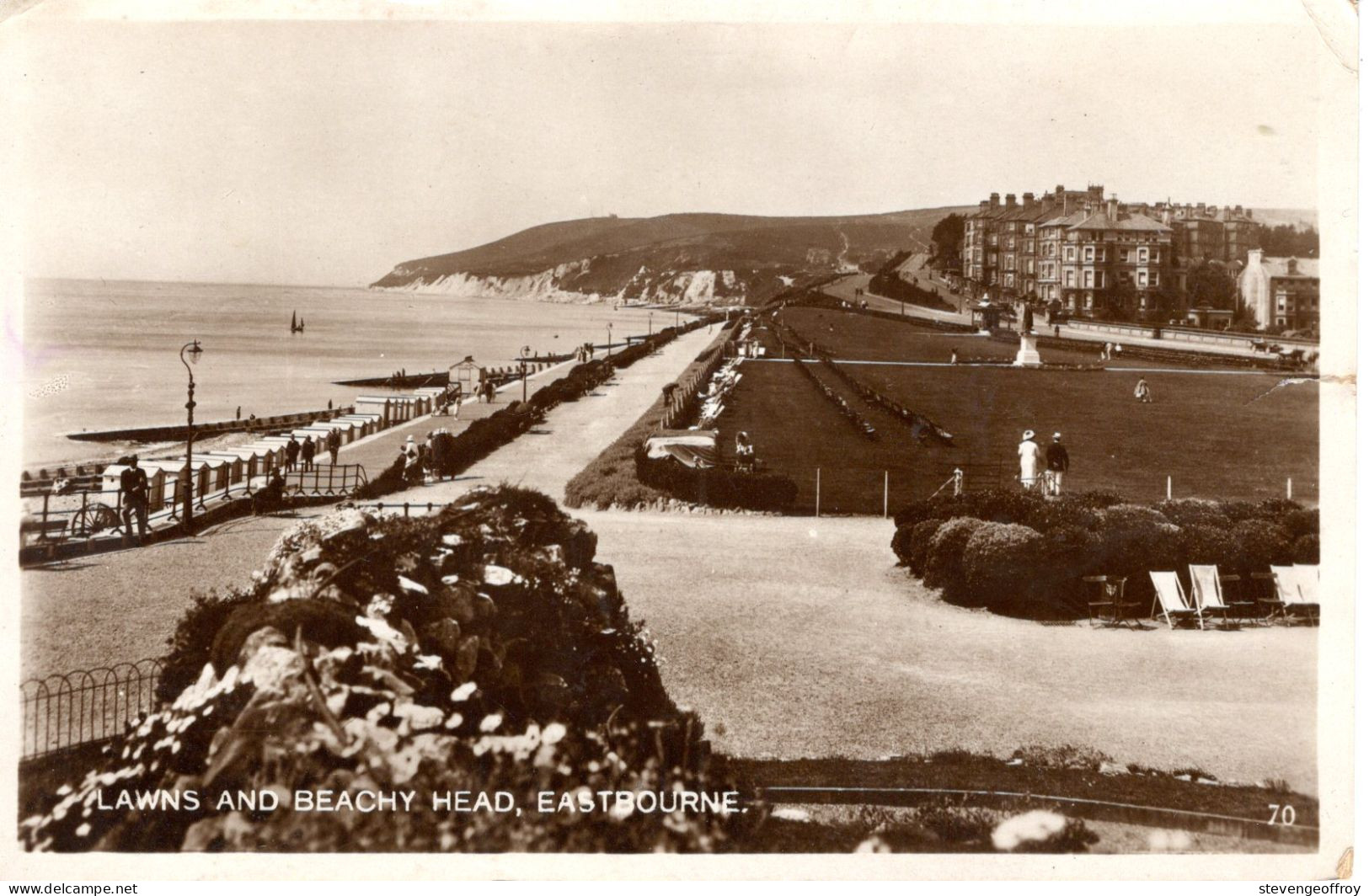 Royaume Uni Angleterre Sussex EastBourne Lawns And Beachy Head Capgras Taverny 1960 - Eastbourne