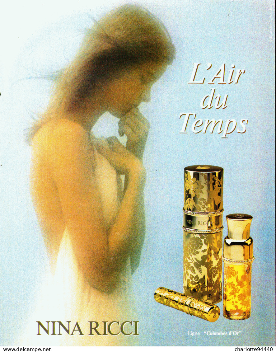 PUB PARFUM   ( L 'AIR DU TEMPS ) De " NINA RICCI " Par " DAVID HAMILTON " 1979  ( 45 ) - Sin Clasificación