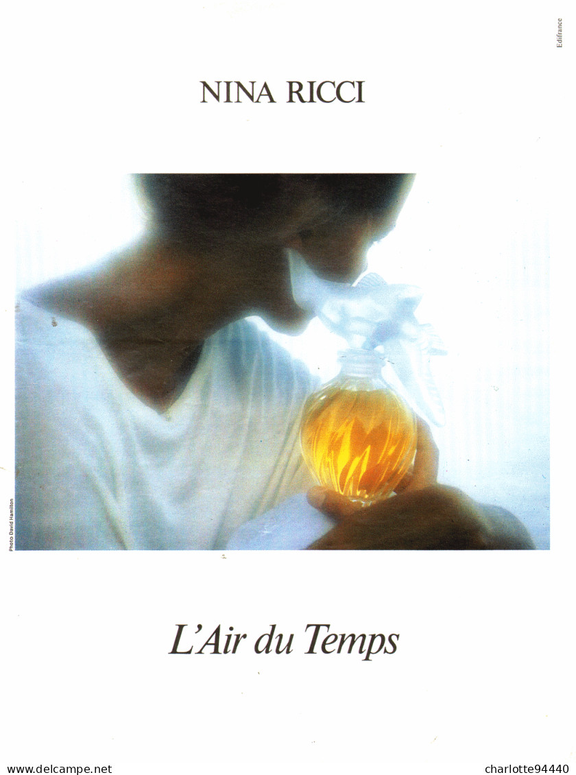 PUB PARFUM   De " NINA RICCI "  1990 ( 60 ) - Non Classés