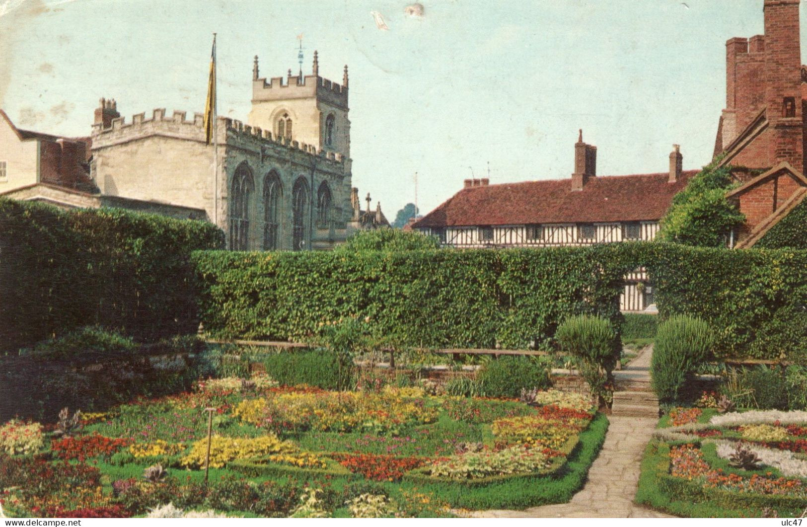 - The ELIZABETHAN KNOTT GARDEN, NEW PLACE. STRATFORD-UPON-AVON - Scan Verso - - Stratford Upon Avon