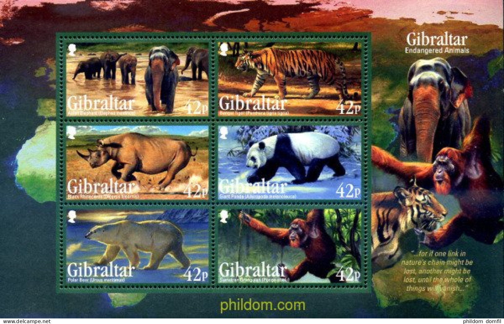 277270 MNH GIBRALTAR 2011 FAUNA - Chimpancés