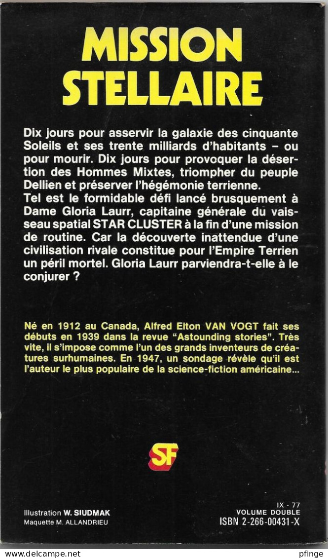 Mission Stellaire Par A.E. Van Vogt	- Presses Pocket N°5009 - Presses Pocket