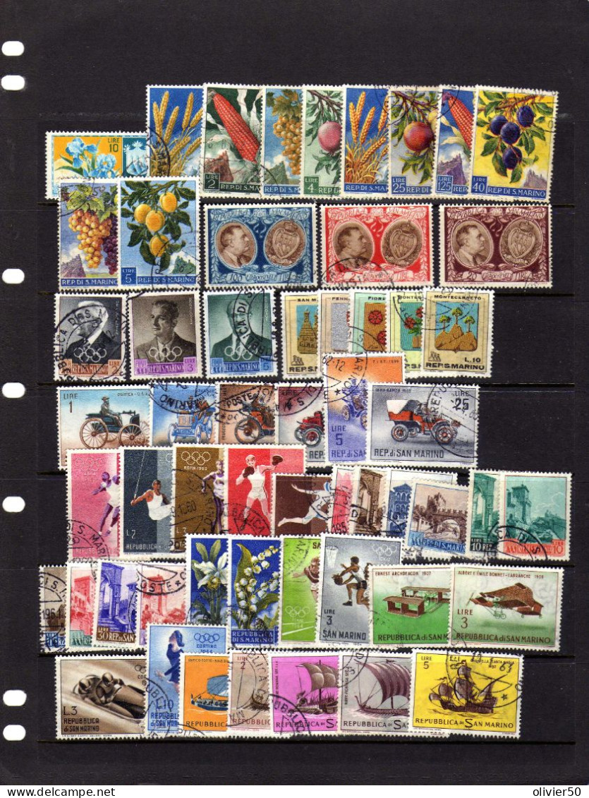 Saint- Marin - Flore - Faune- Transports - Obliteres - Used Stamps