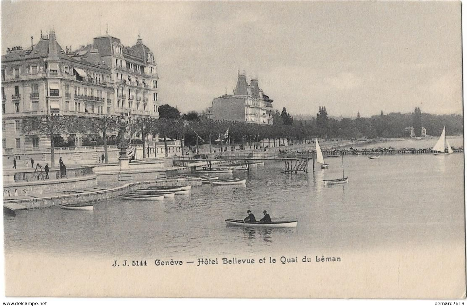 Suisse -  Geneve  -    Hotel  Bellevue Et Quai  Du Leman - Bellevue