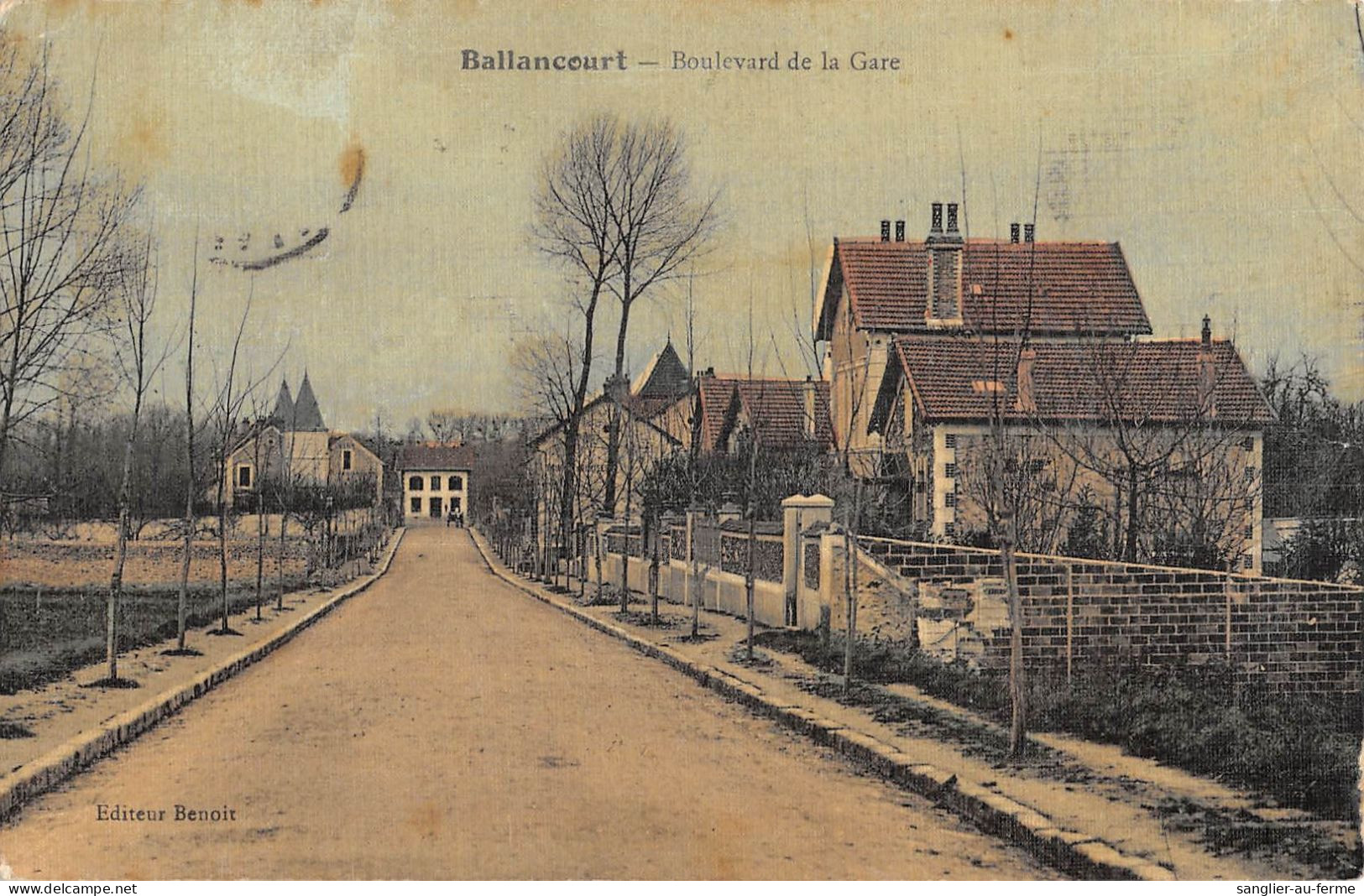 CPA 91 BALLANCOURT / BOULEVARD DE LA GARE / Cpa Toilée - Ballancourt Sur Essonne
