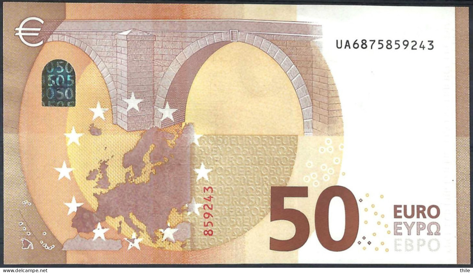 FRANCE - 50 € - UA - U038 G1 - UNC - Lagarde - 50 Euro
