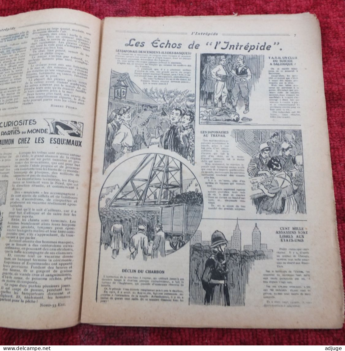 L'INTRÉPIDE -  N° 1356 * 16 Aout 1936 * AVENTURES- SPORTS-VOYAGES - LI-KAO LE PIRATE * 6 Scans* - L'Intrépide