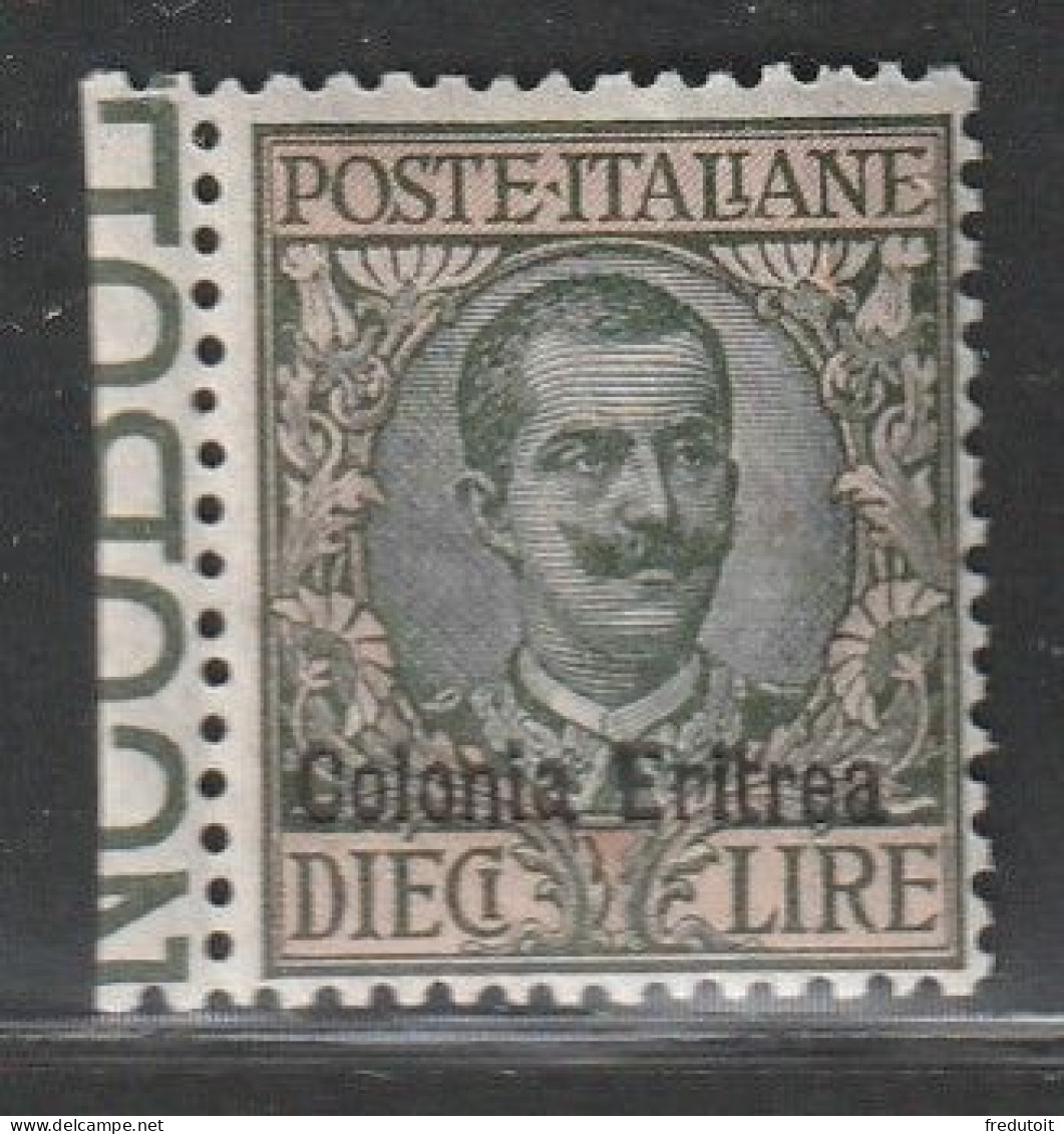 ERYTHREE - N°36 * (1908-16) 10 L Olive Et Rose - Eritrée