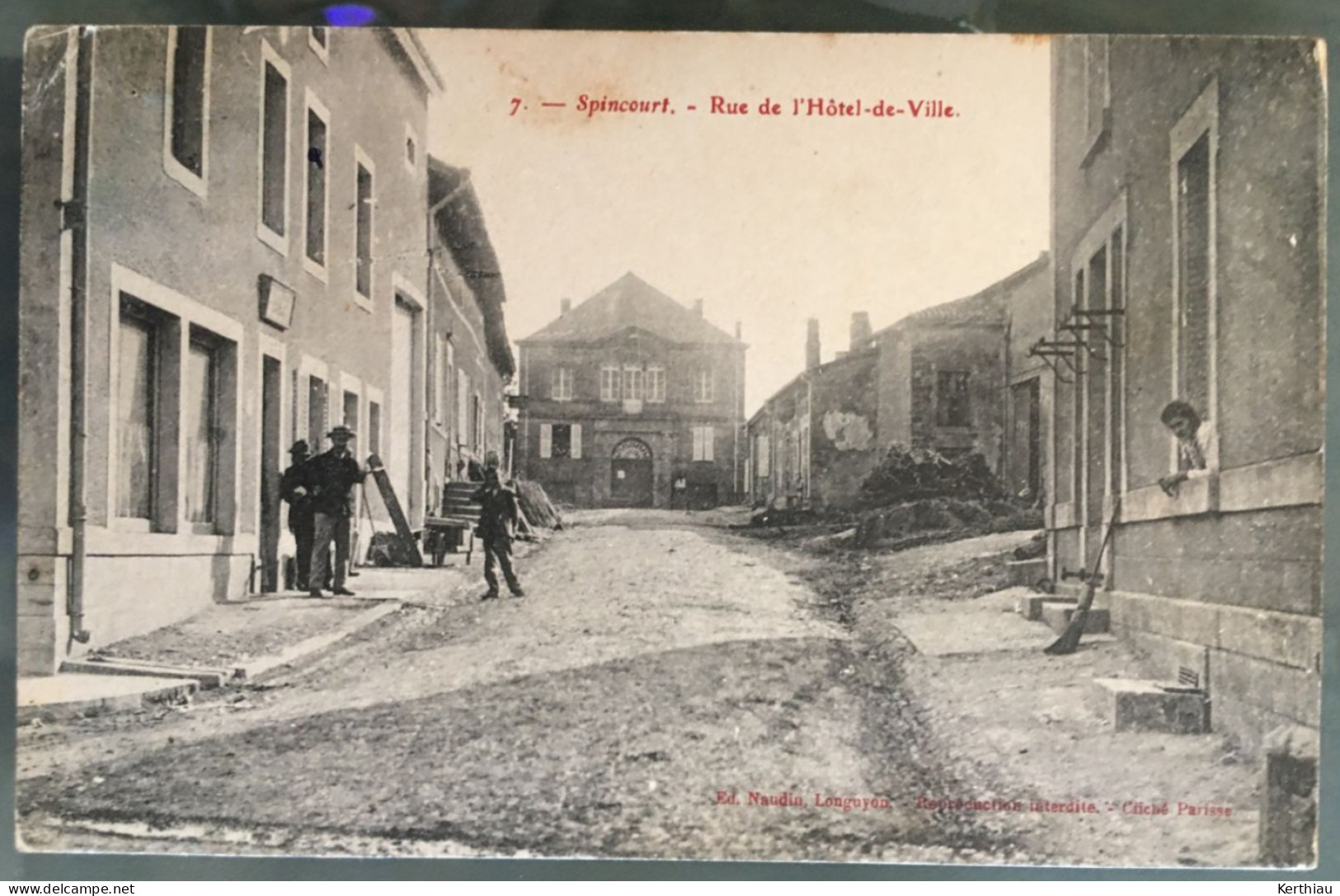 Spincourt 4 CPA, Circulées 1908 Dont 3 Animées: Av. De La Gare (deux Diff.); Rue De L'hôtel De Ville; Pont Du Ch. De Fer - Spincourt