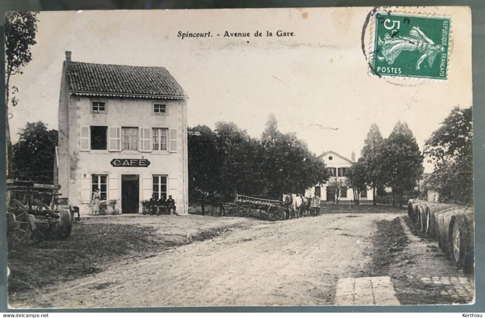 Spincourt 4 CPA, Circulées 1908 Dont 3 Animées: Av. De La Gare (deux Diff.); Rue De L'hôtel De Ville; Pont Du Ch. De Fer - Spincourt