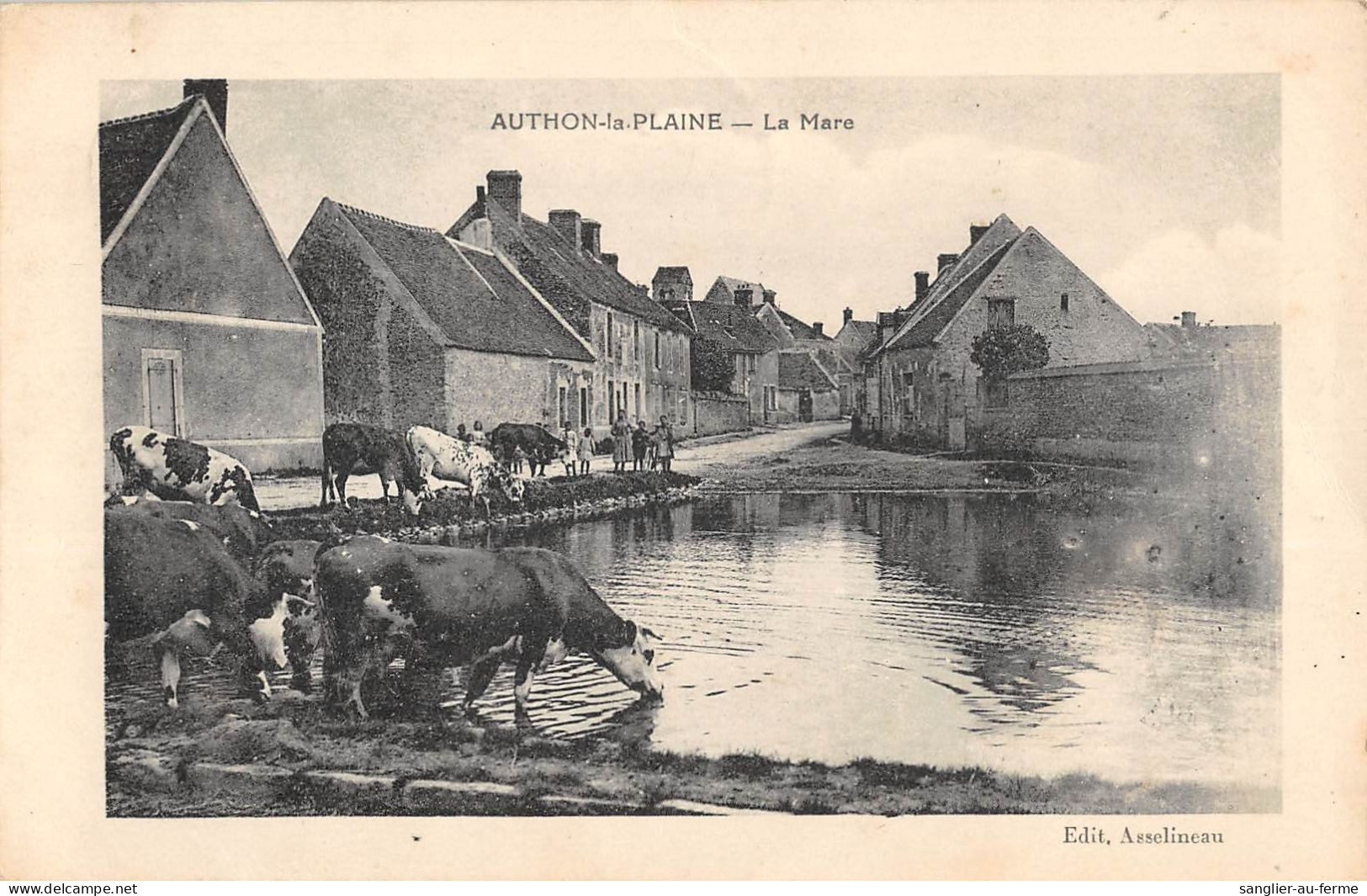 CPA 91 AUTHON LA PLAINE / LA MARE / VACHES - Autres & Non Classés