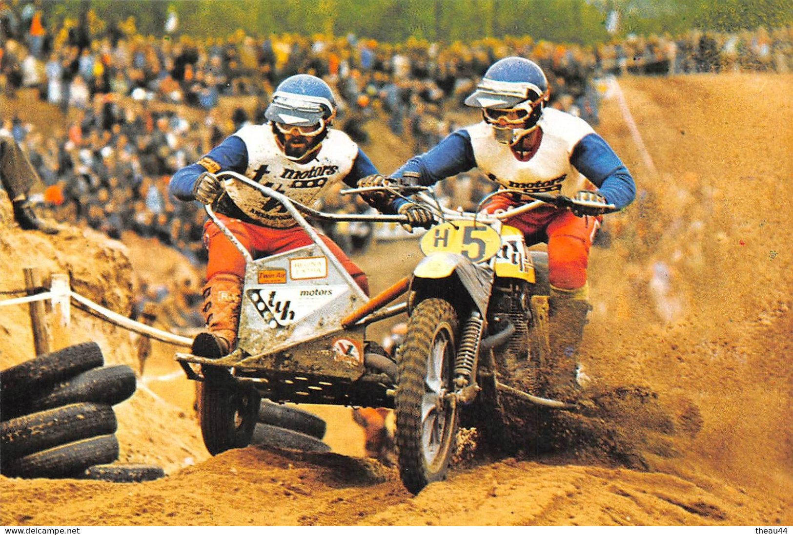 ¤¤   -  Lot de 9 Cartes de SIDE-CAR de Course  -  Moto       -   ¤¤