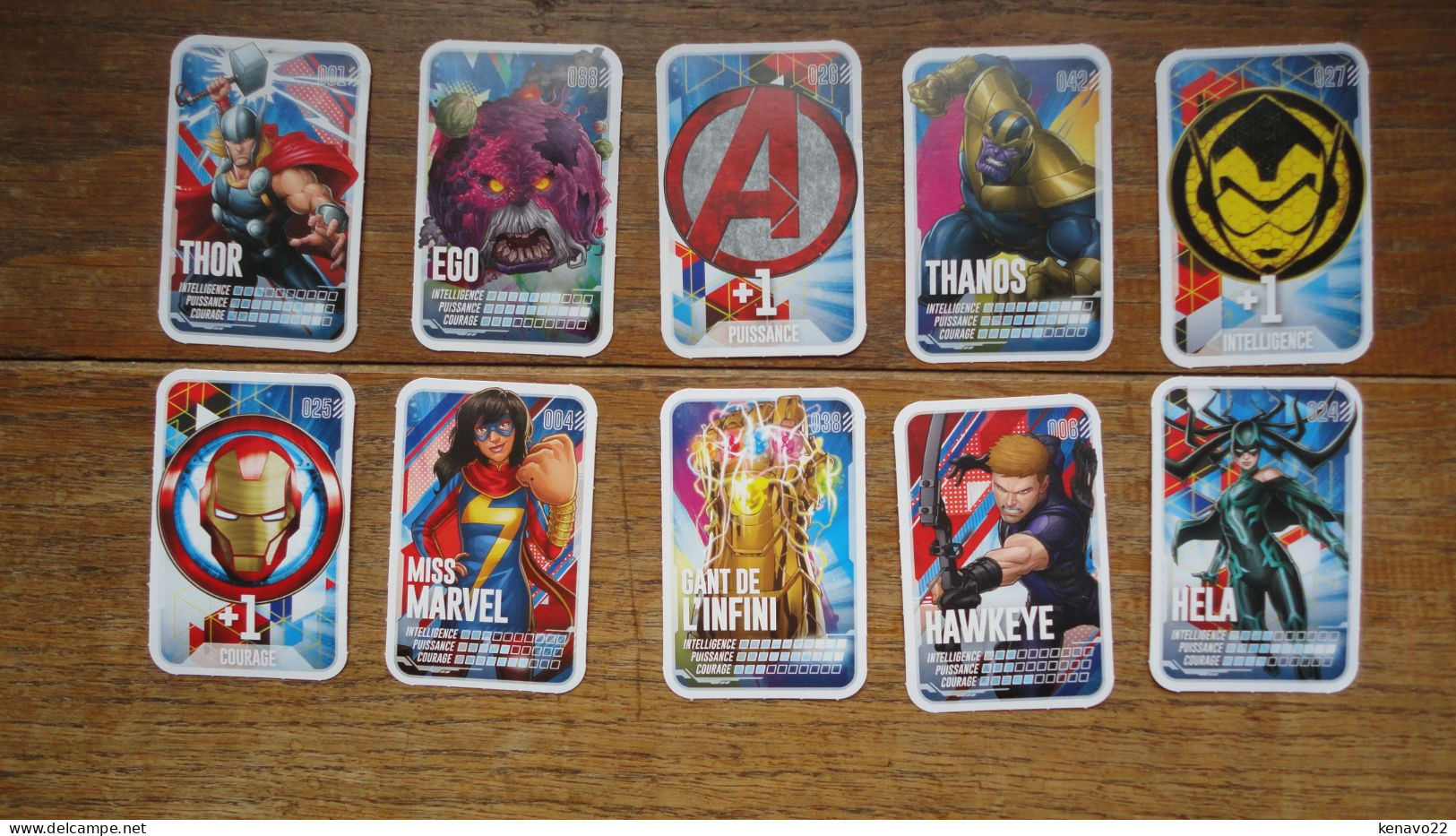10 Cartes De Collection Marvel - Marvel