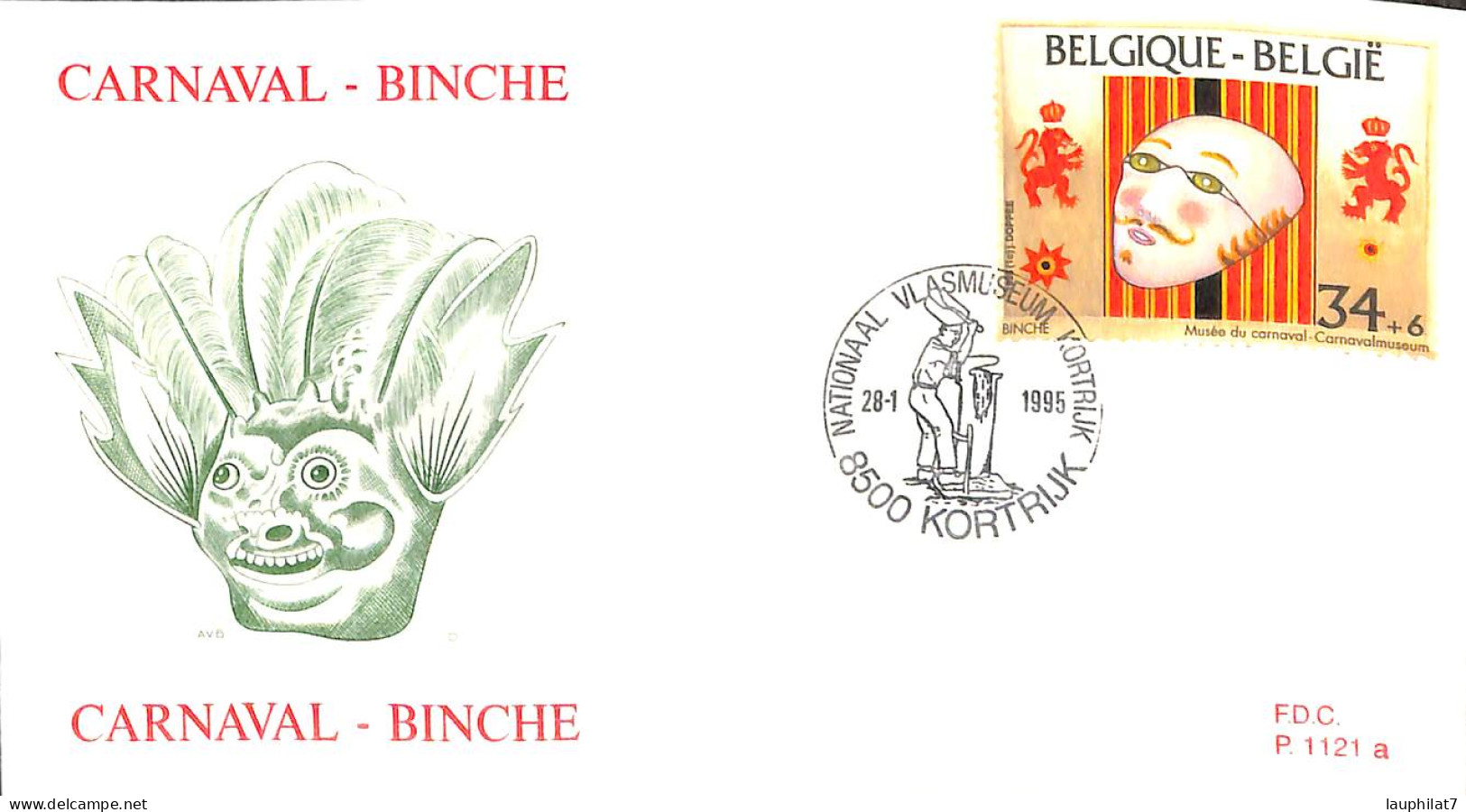 [917698]B/TB//O/Used-Belgique 1995 - 8500 KORTRIJK, Carnaval - Binche - Carnevale