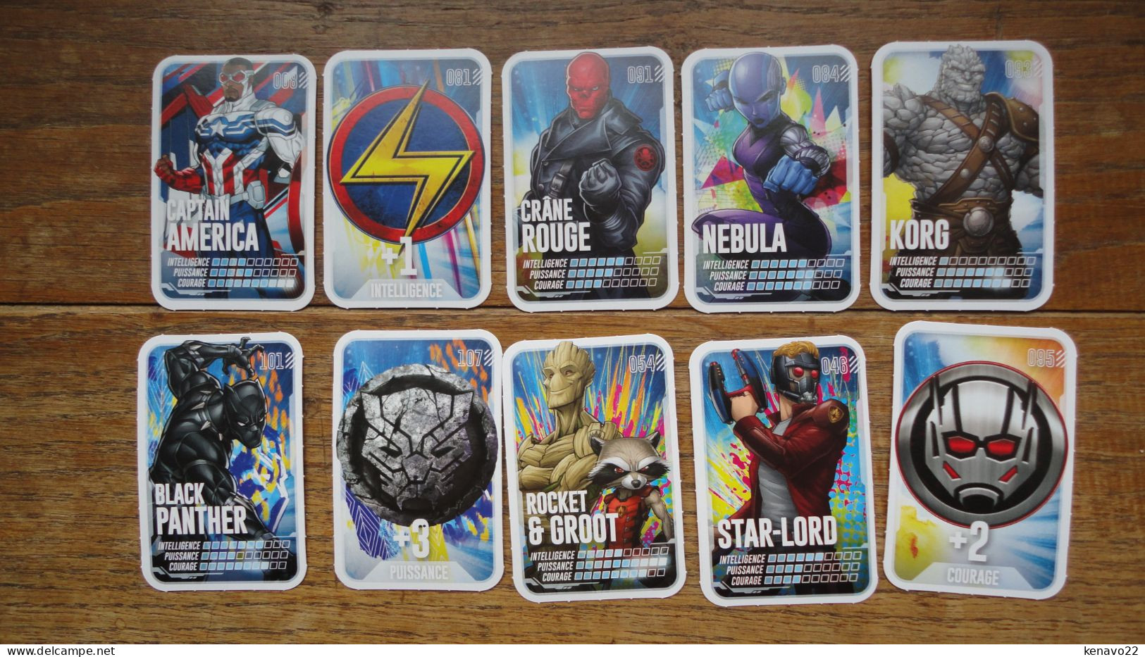 10 Cartes De Collection Marvel - Marvel