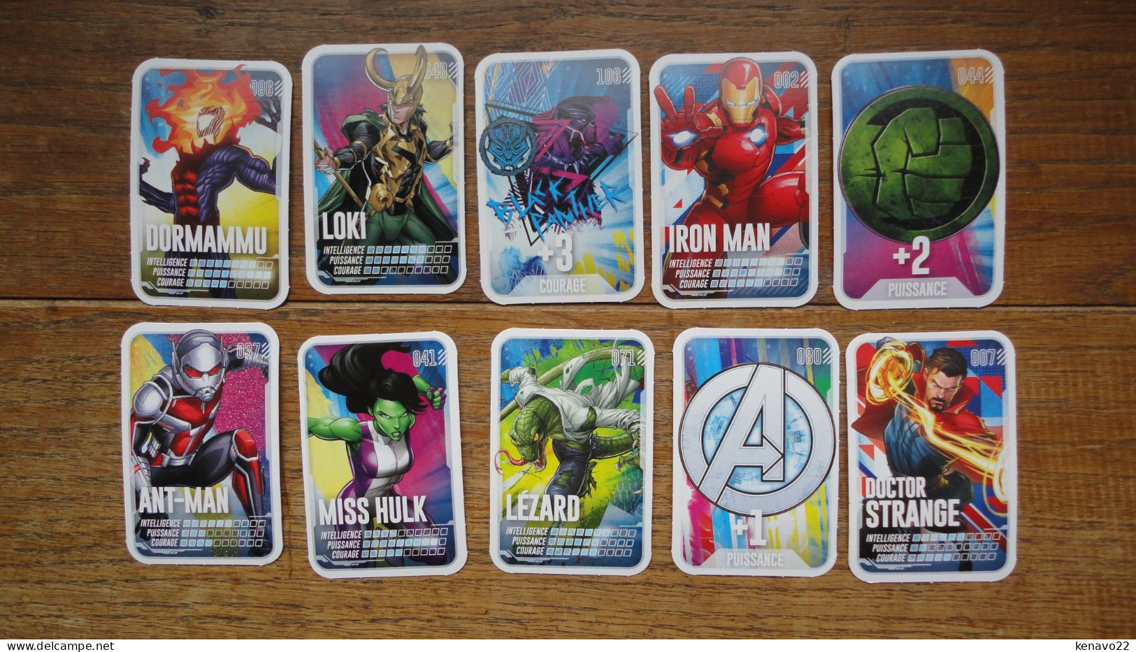 10 Cartes De Collection Marvel - Marvel