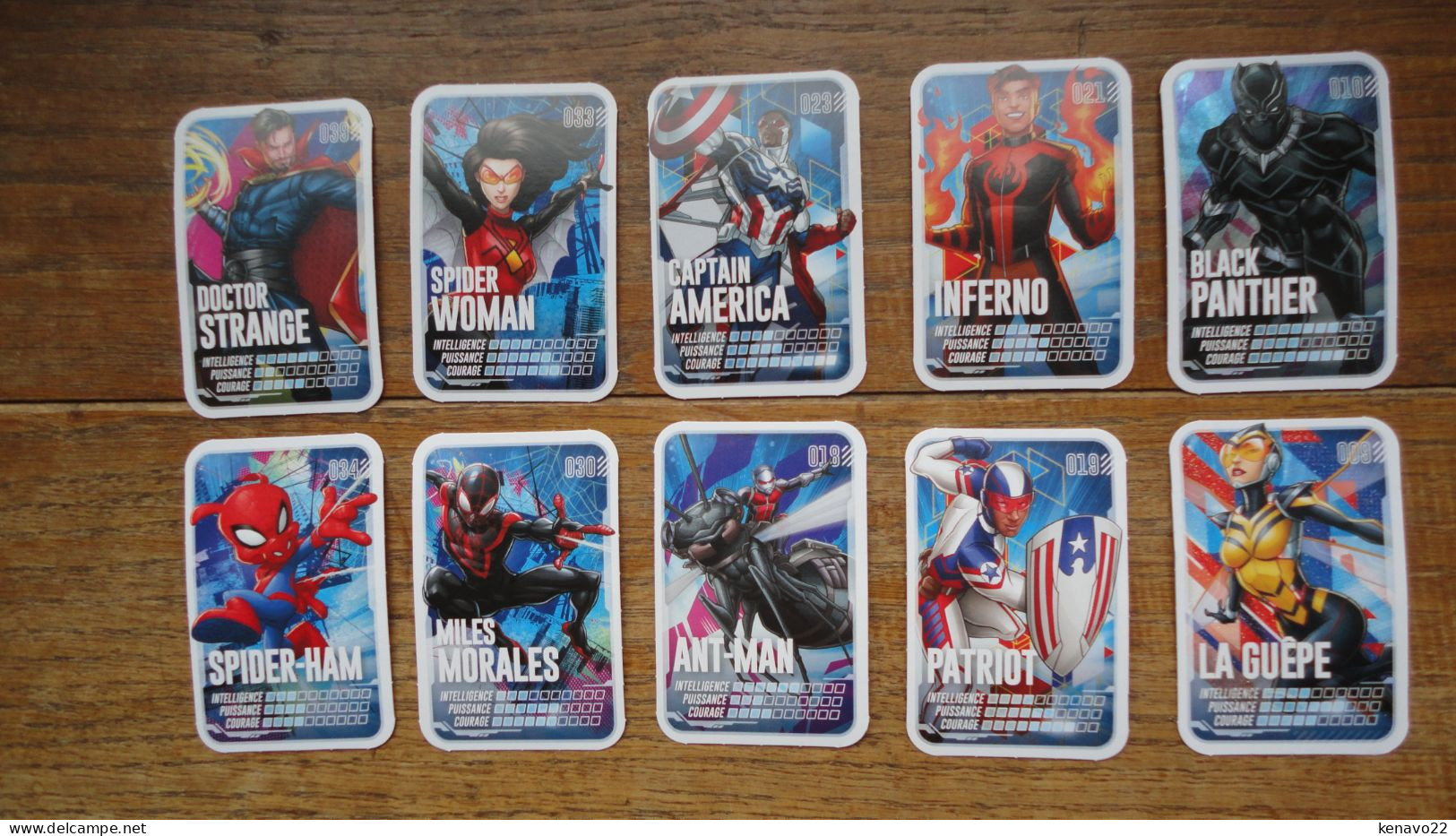 10 Cartes De Collection Marvel - Marvel