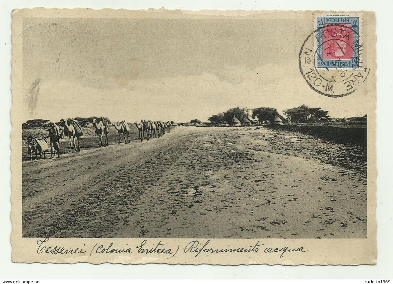 TESSENEI - COLONIA ERITREA -RIFORNIMENTO ACQUA  - VIAGGIATA FG - Erythrée