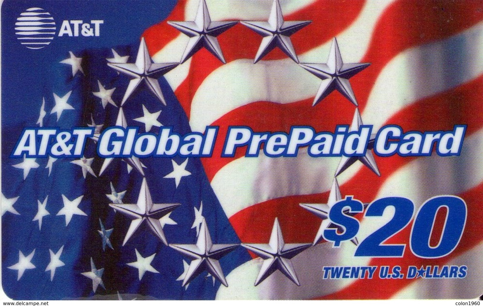 ESTADOS UNIDOS. US-ATT-AAF-0022-1998A. Military Design - Stars & Stripes 20$. (396) - AT&T